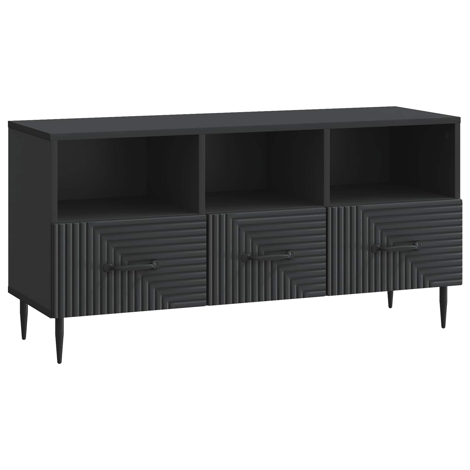 Meuble TV avec tiroir Noir 102 x 34,5 x 50 cm Bois d'ingénierie - XIOS