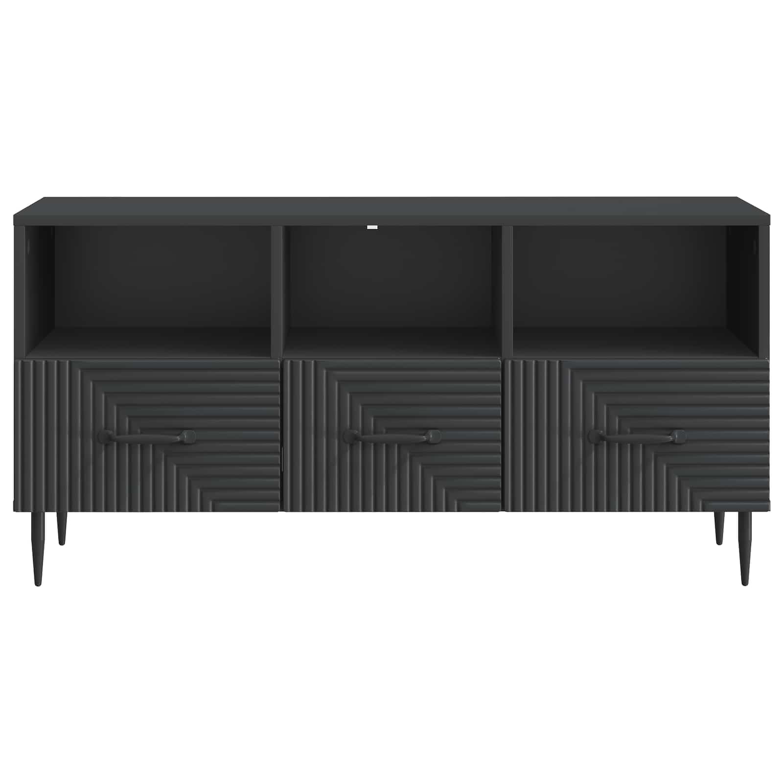 Meuble TV avec tiroir Noir 102 x 34,5 x 50 cm Bois d'ingénierie - XIOS
