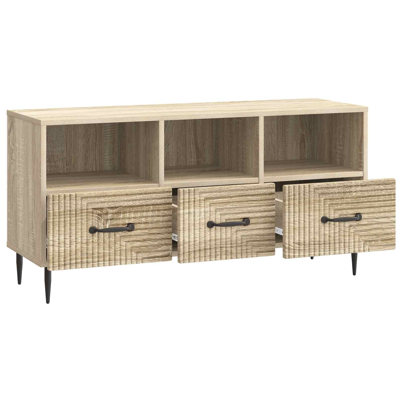 Meuble TV Chêne Sonoma 102 x 34,5 x 50 cm Bois d'ingénierie - XIOS