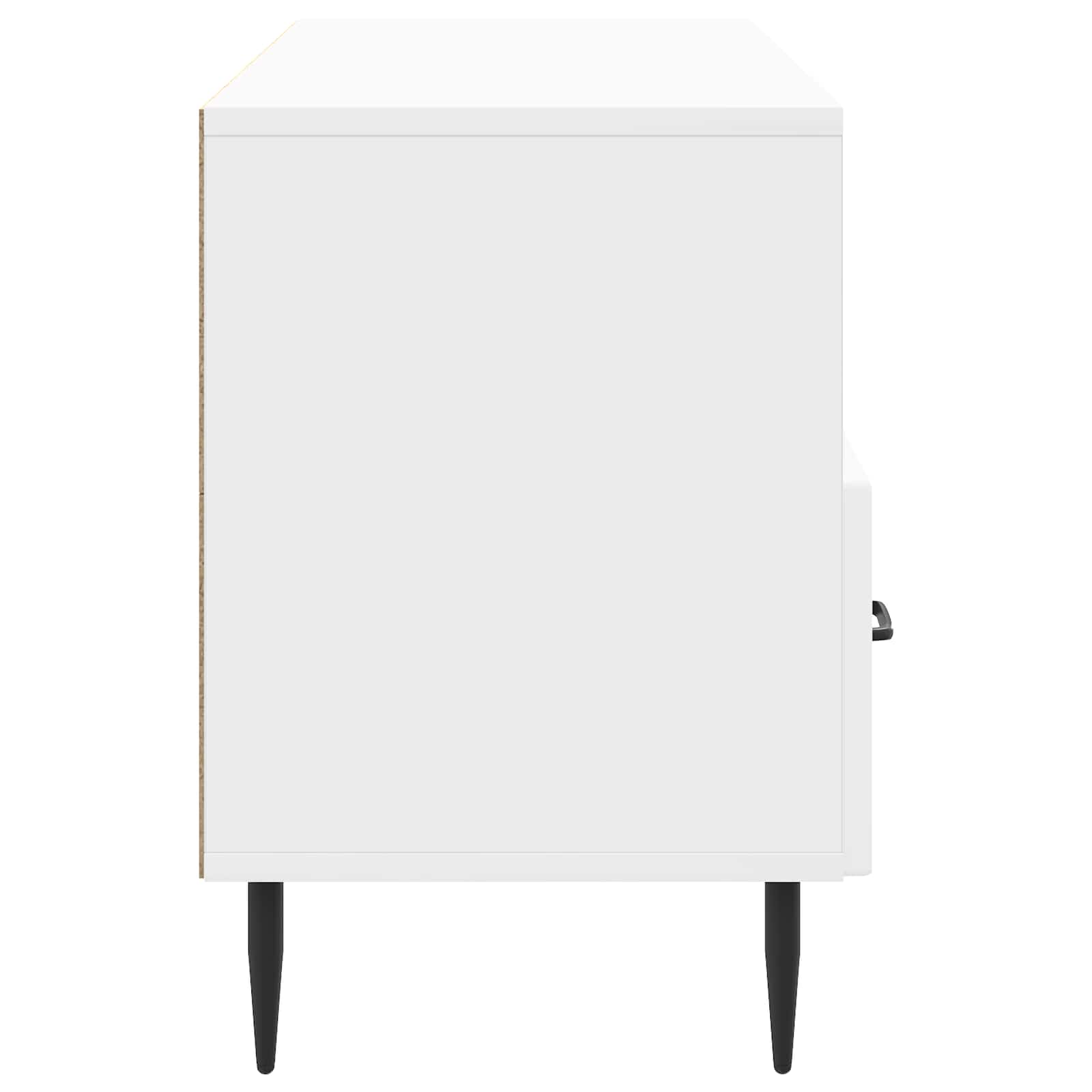 Meuble TV Blanc brillant 102 x 34,5 x 50 cm Bois d'ingénierie - XIOS