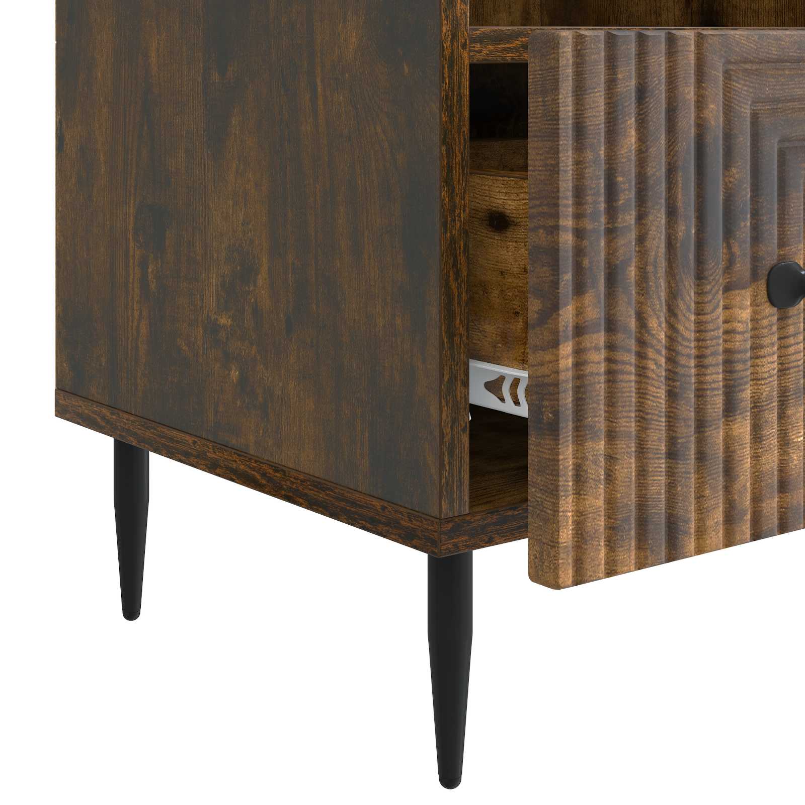 Meuble TV Chêne fumé 102 x 34,5 x 50 cm Bois d'ingénierie - XIOS