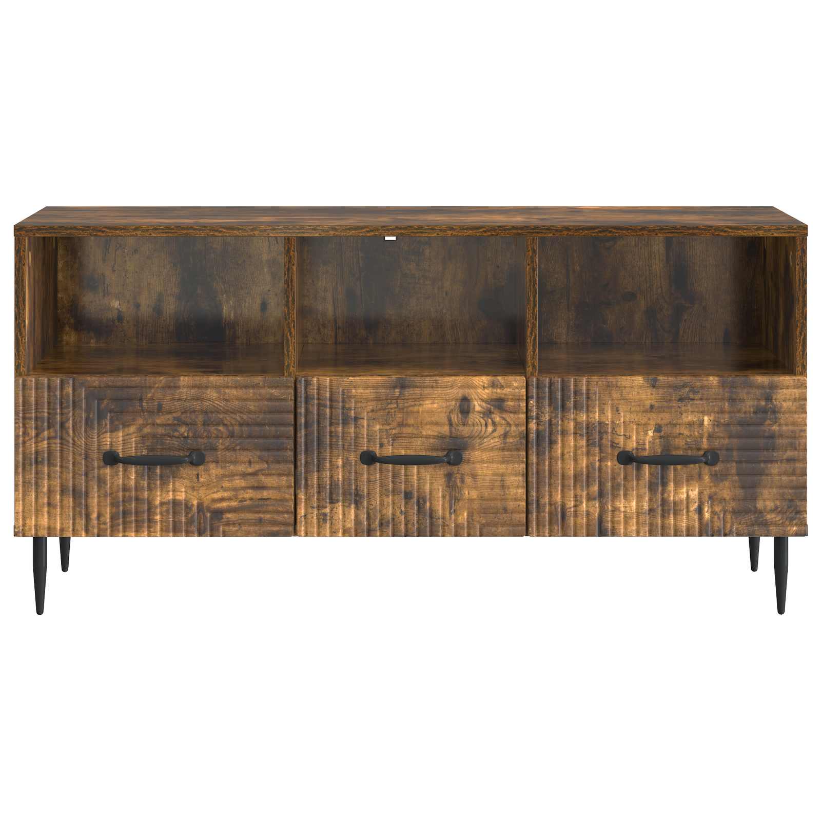Meuble TV Chêne fumé 102 x 34,5 x 50 cm Bois d'ingénierie - XIOS