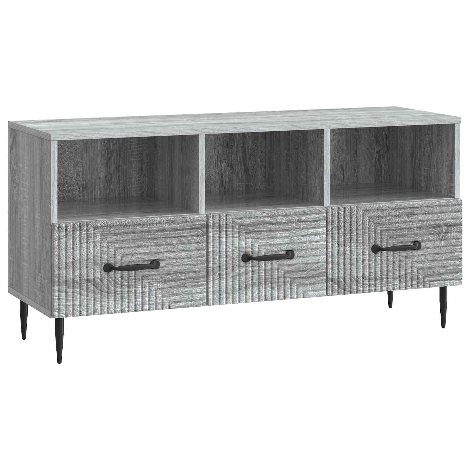 Meuble TV Sonoma gris 102 x 34,5 x 50 cm Bois d'ingénierie - XIOS
