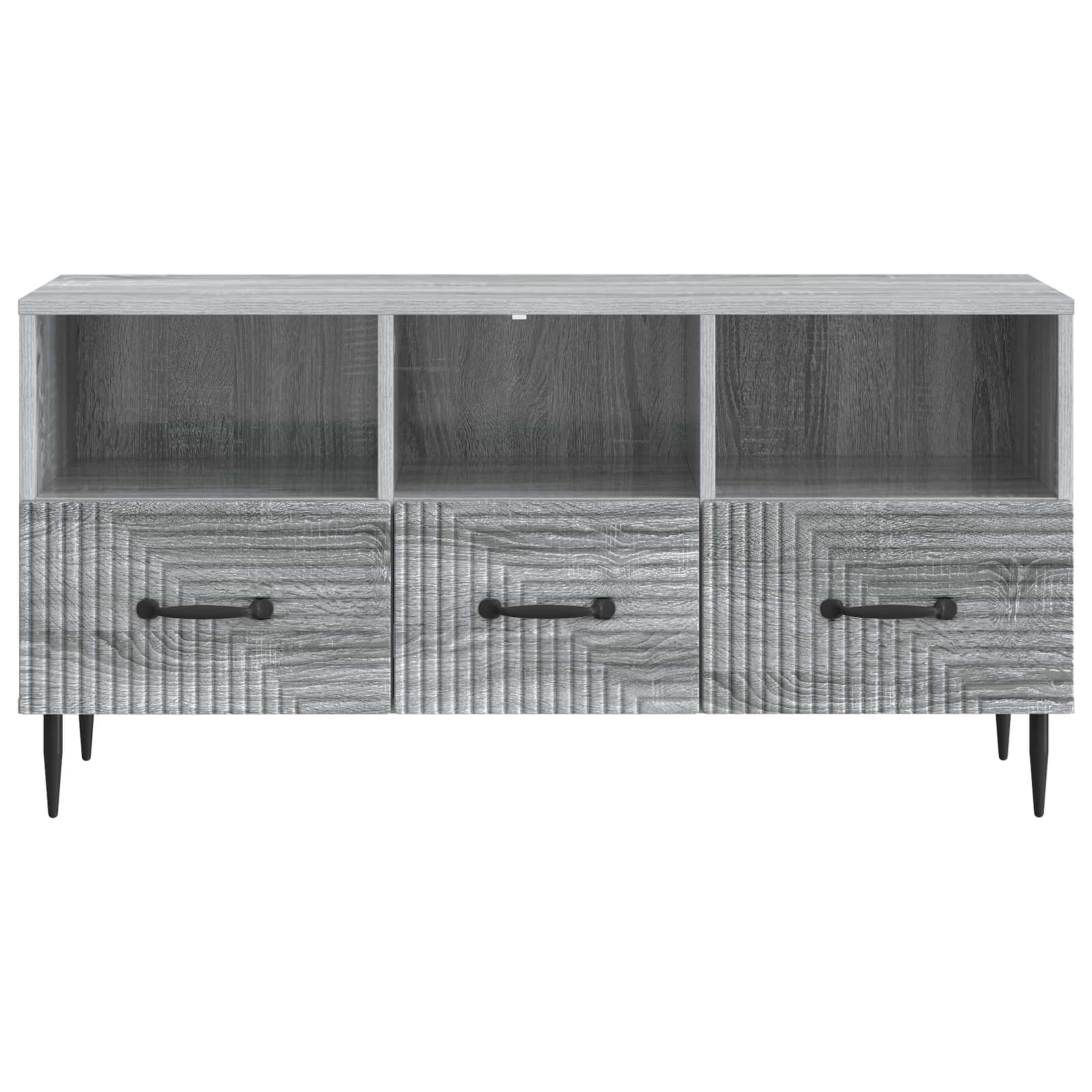 Meuble TV Sonoma gris 102 x 34,5 x 50 cm Bois d'ingénierie - XIOS