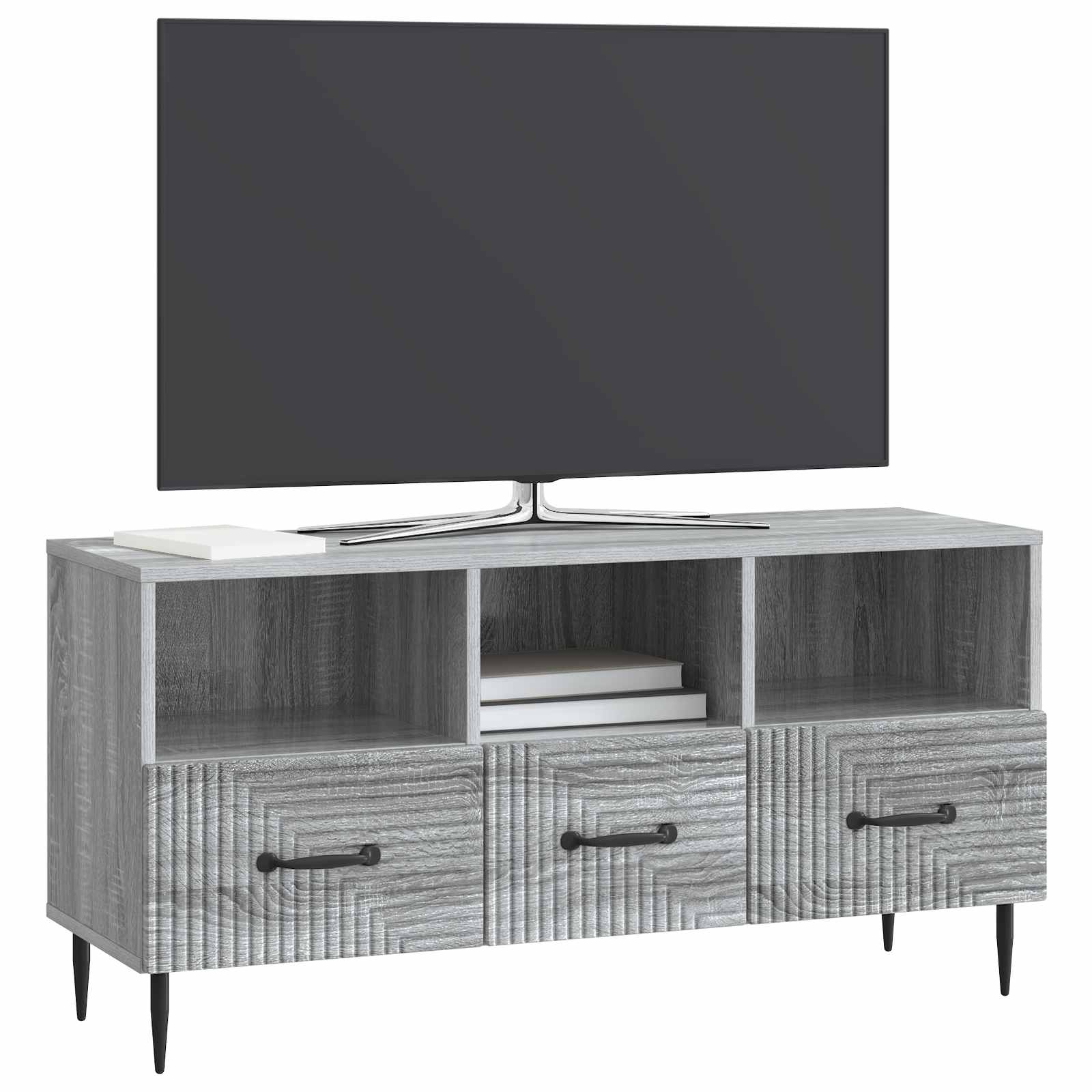 Meuble TV Sonoma gris 102 x 34,5 x 50 cm Bois d'ingénierie - XIOS