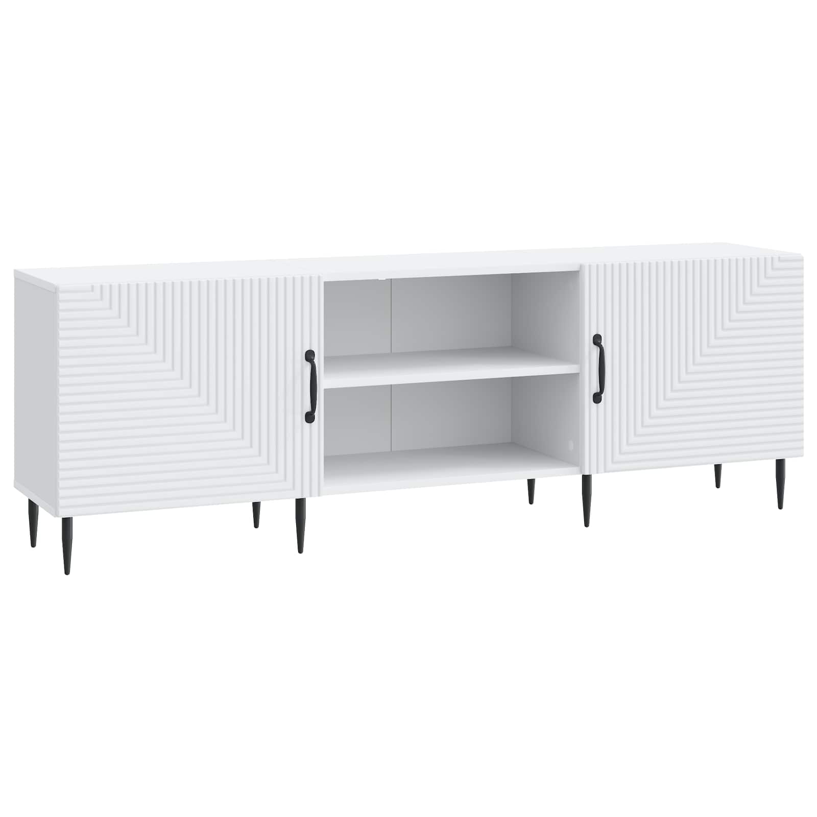 Meuble TV Blanc 150 x 31 x 50 cm Bois d'ingénierie - XIOS
