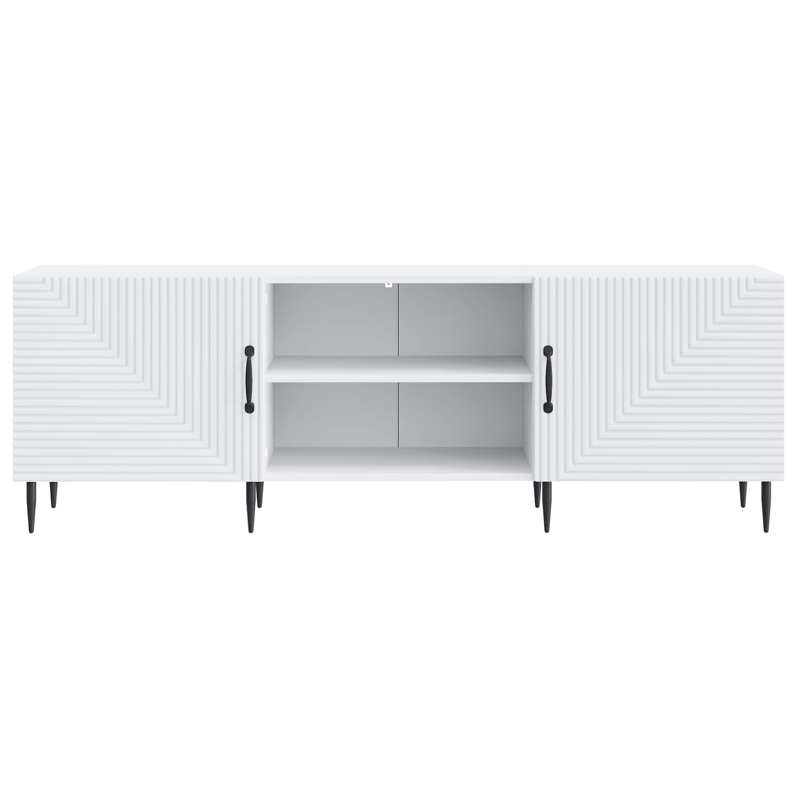 Meuble TV Blanc 150 x 31 x 50 cm Bois d'ingénierie - XIOS