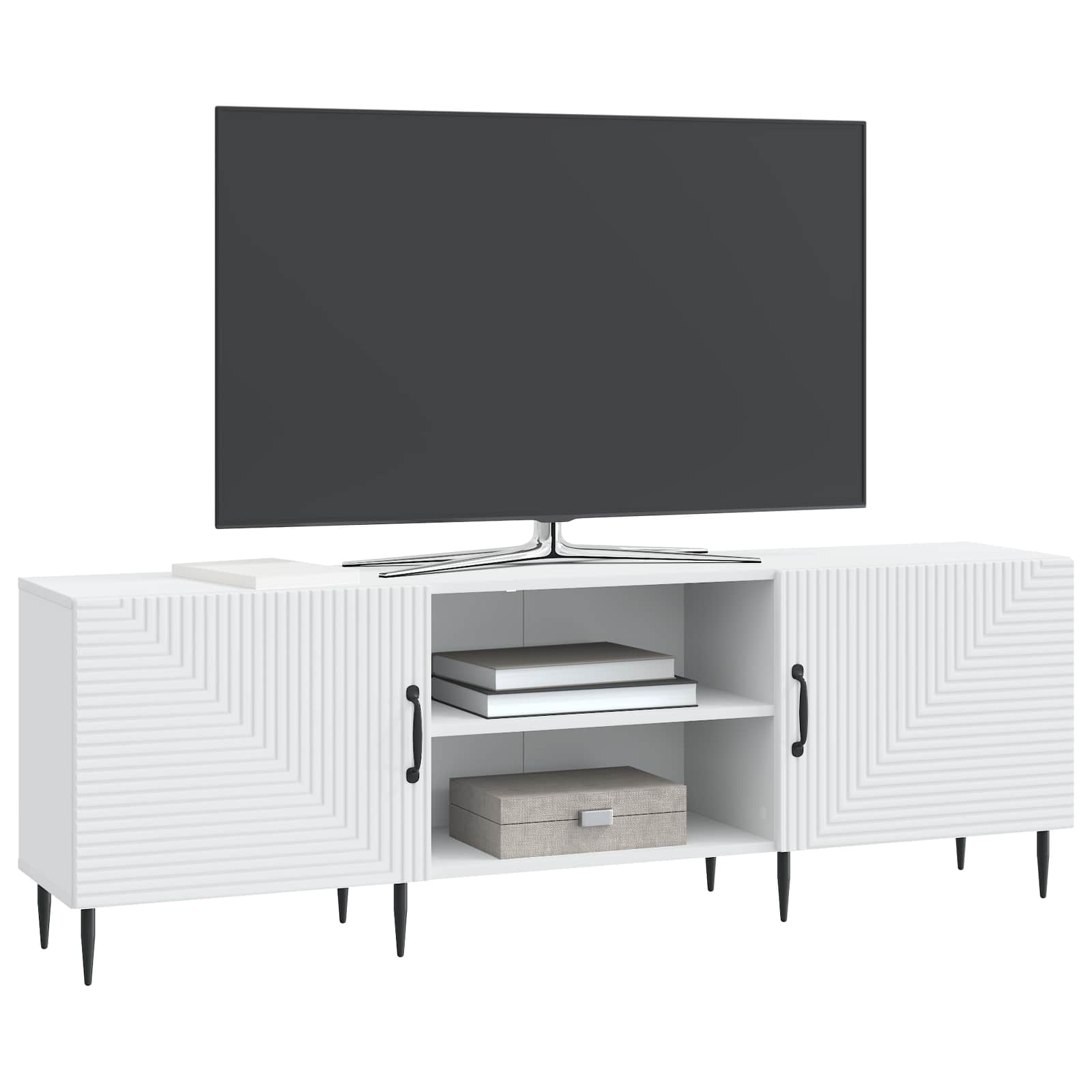 Meuble TV Blanc 150 x 31 x 50 cm Bois d'ingénierie - XIOS