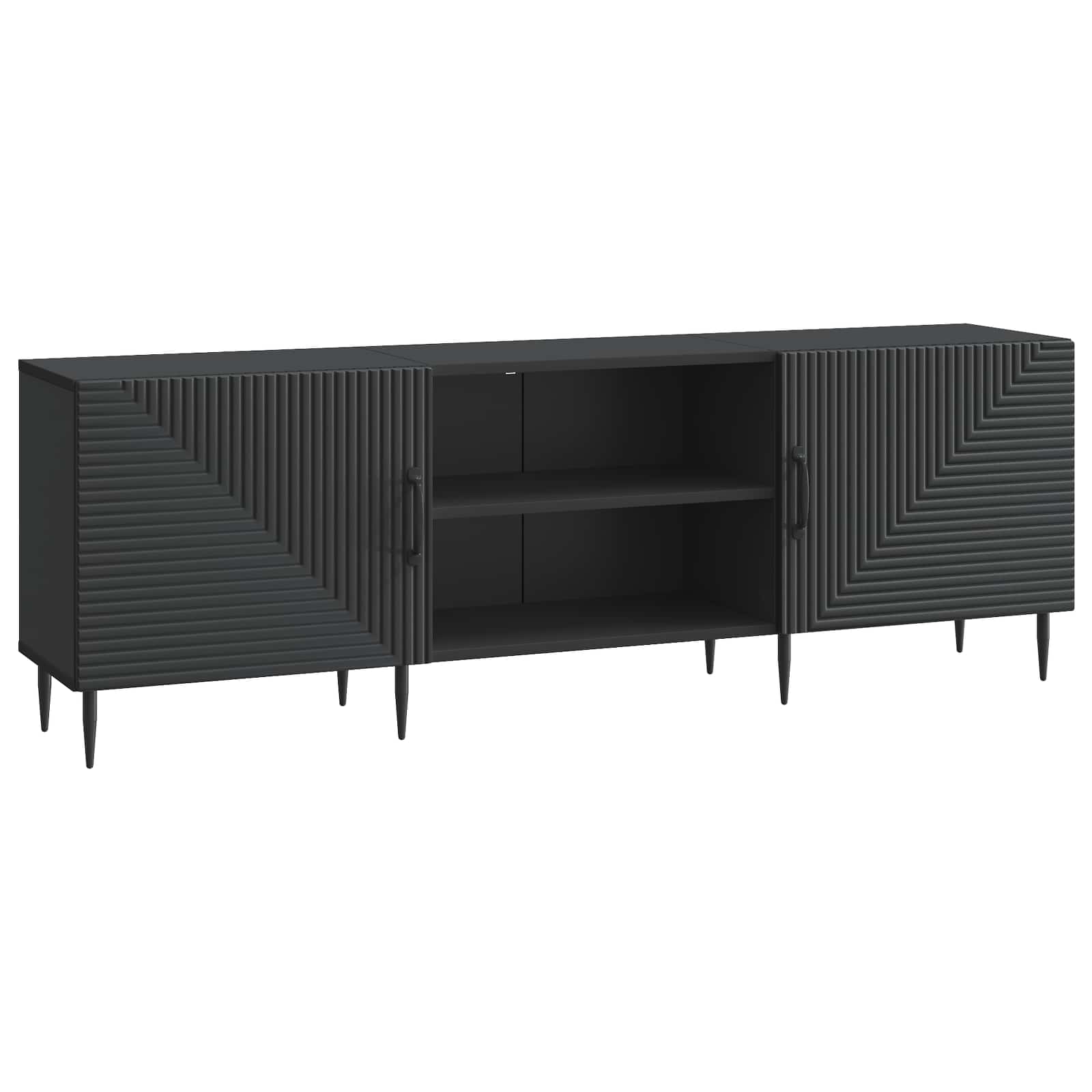 Meuble TV Noir 150 x 31 x 50 cm Bois d'ingénierie - XIOS