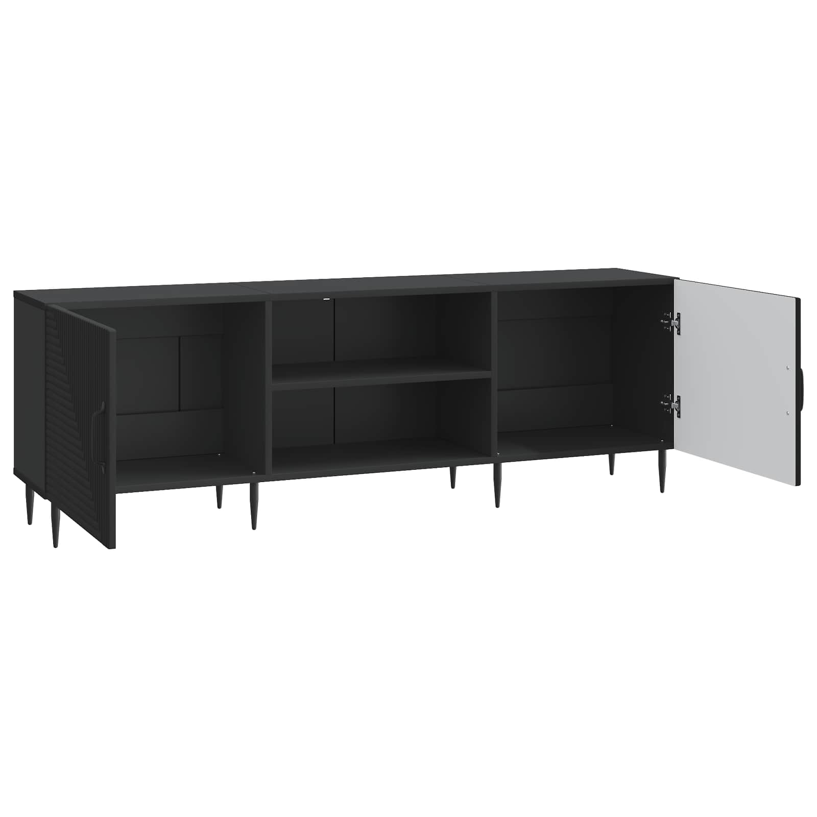 Meuble TV Noir 150 x 31 x 50 cm Bois d'ingénierie - XIOS