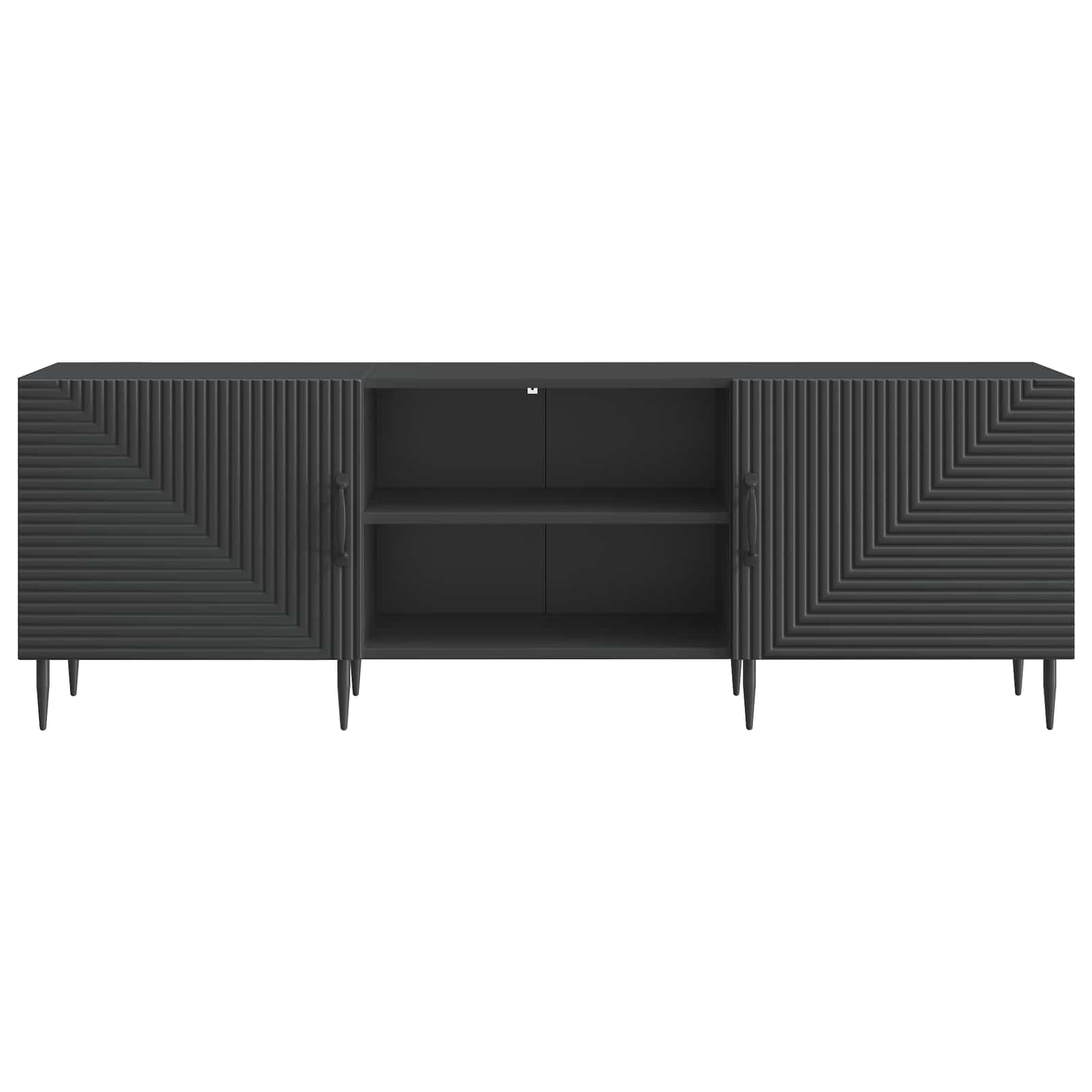 Meuble TV Noir 150 x 31 x 50 cm Bois d'ingénierie - XIOS