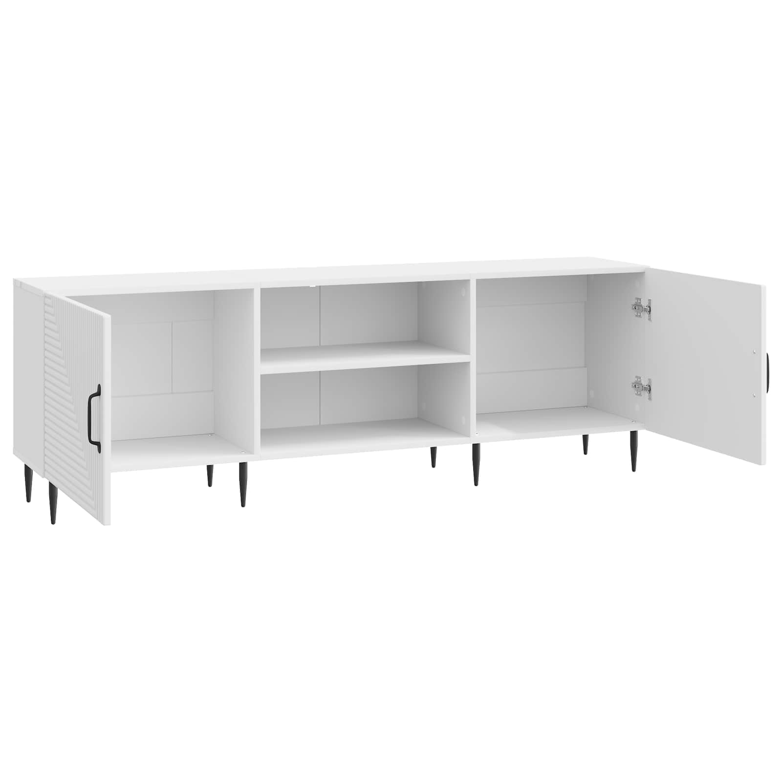 Meuble TV Blanc brillant 150 x 31 x 50 cm Bois d'ingénierie - XIOS