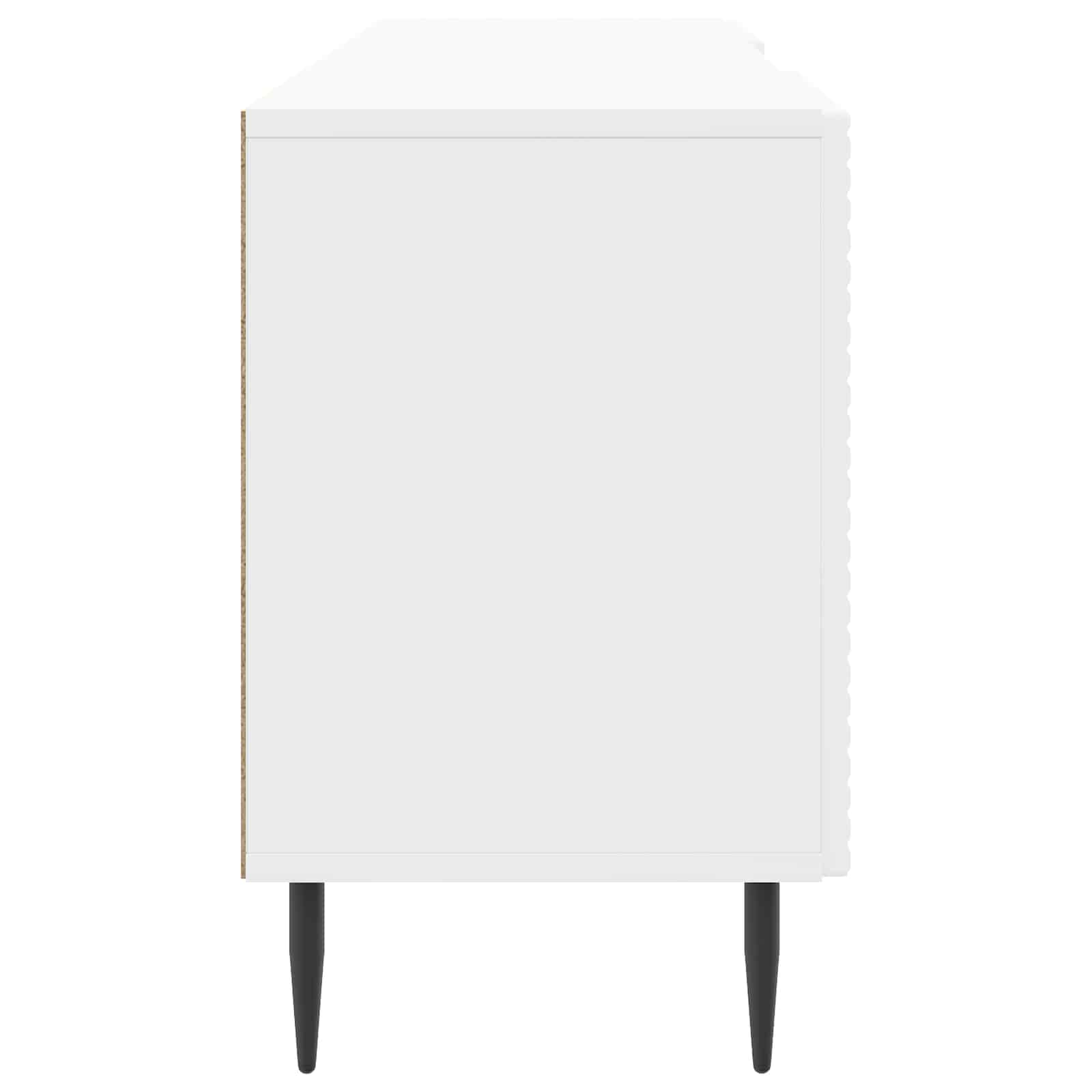 Meuble TV Blanc brillant 150 x 31 x 50 cm Bois d'ingénierie - XIOS