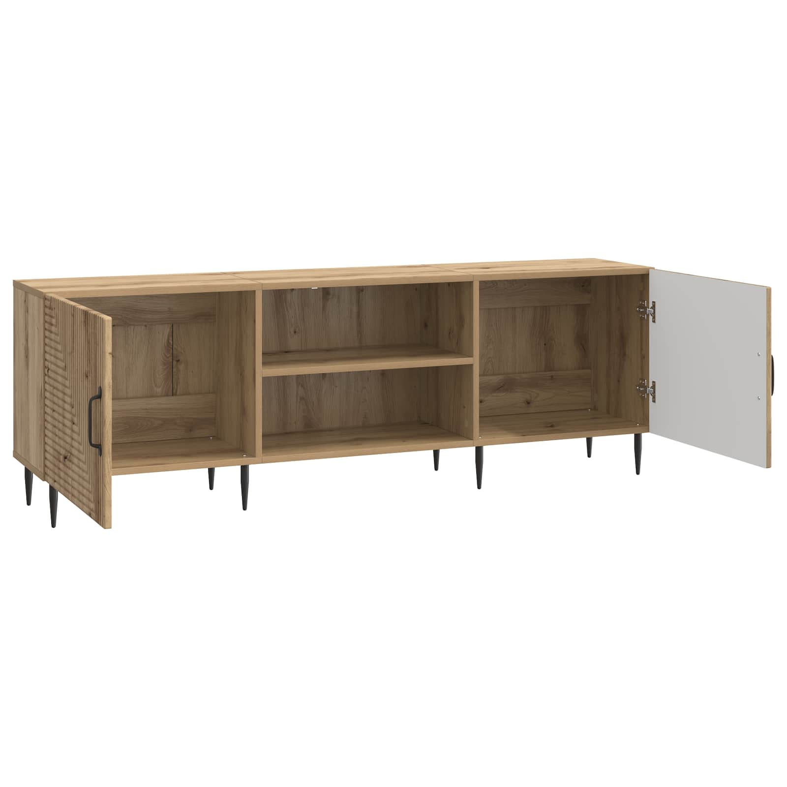 Meuble TV Chêne artisanal 150 x 31 x 50 cm Bois d'ingénierie - XIOS