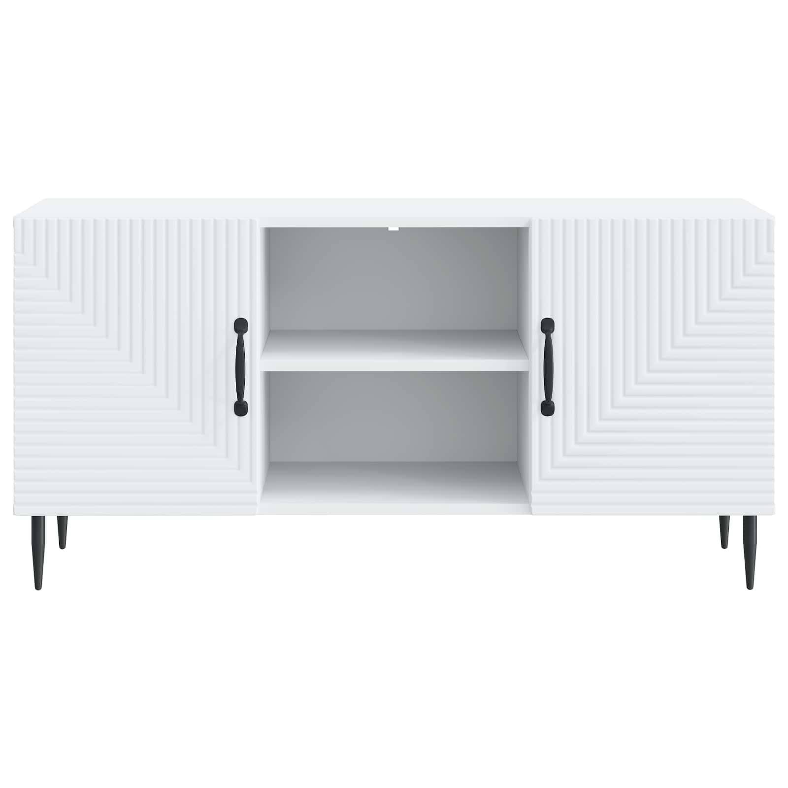 Meuble TV Blanc 102 x 34,5 x 50 cm Bois d'ingénierie - XIOS