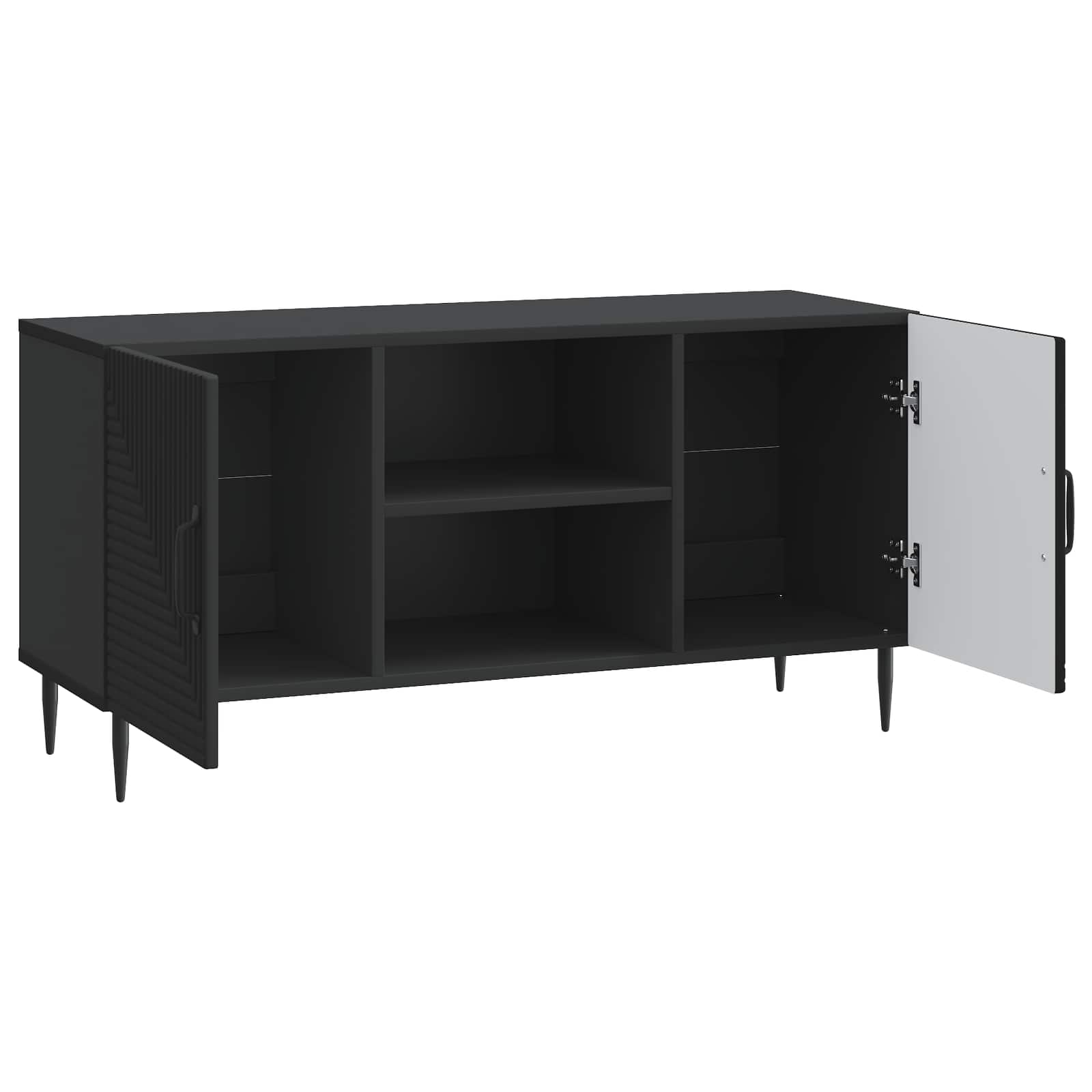 Meuble TV Noir 102 x 34,5 x 50 cm Bois d'ingénierie - XIOS