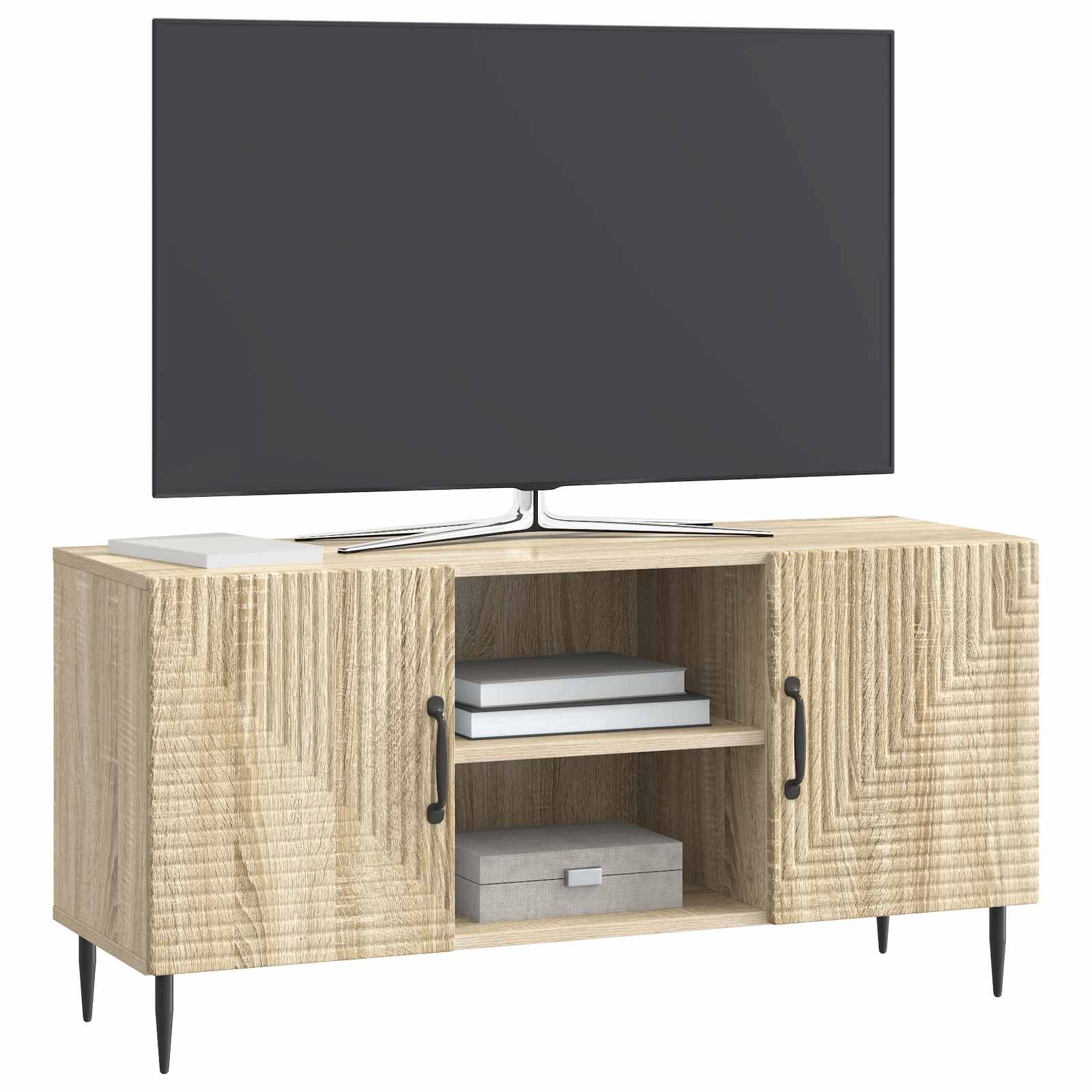 Meuble TV Chêne Sonoma 102 x 34,5 x 50 cm Bois d'ingénierie - XIOS
