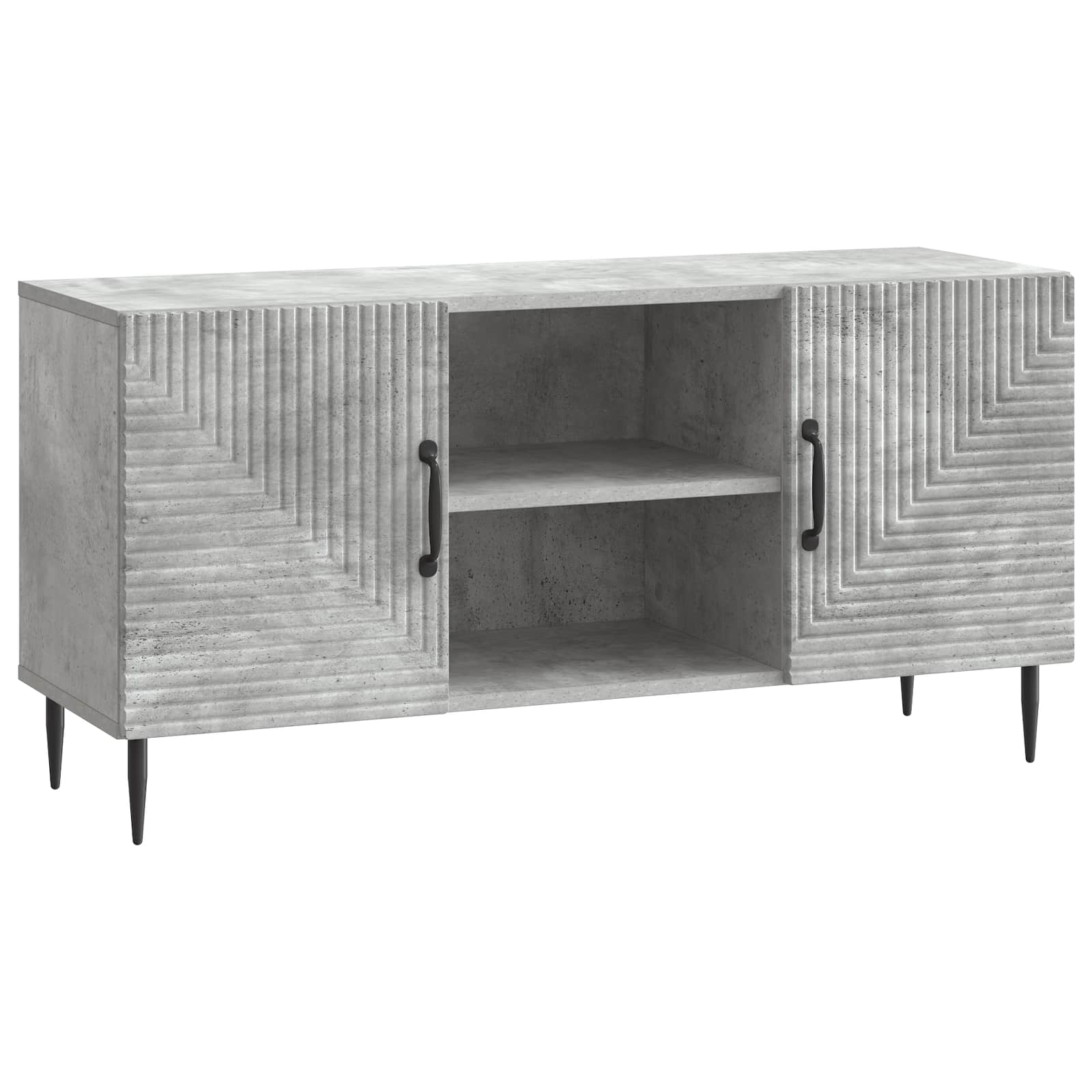 Meuble TV Gris béton 102 x 34,5 x 50 cm Bois d'ingénierie - XIOS