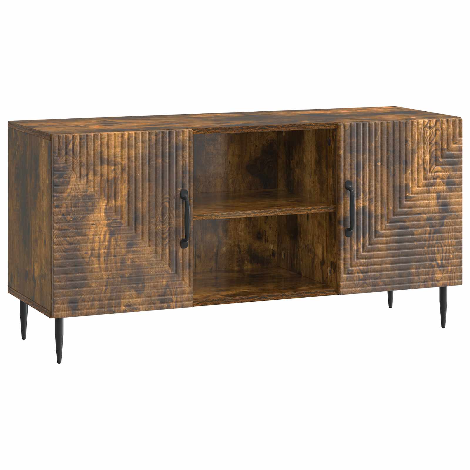 Meuble TV Chêne fumé 102 x 34,5 x 50 cm Bois d'ingénierie - XIOS