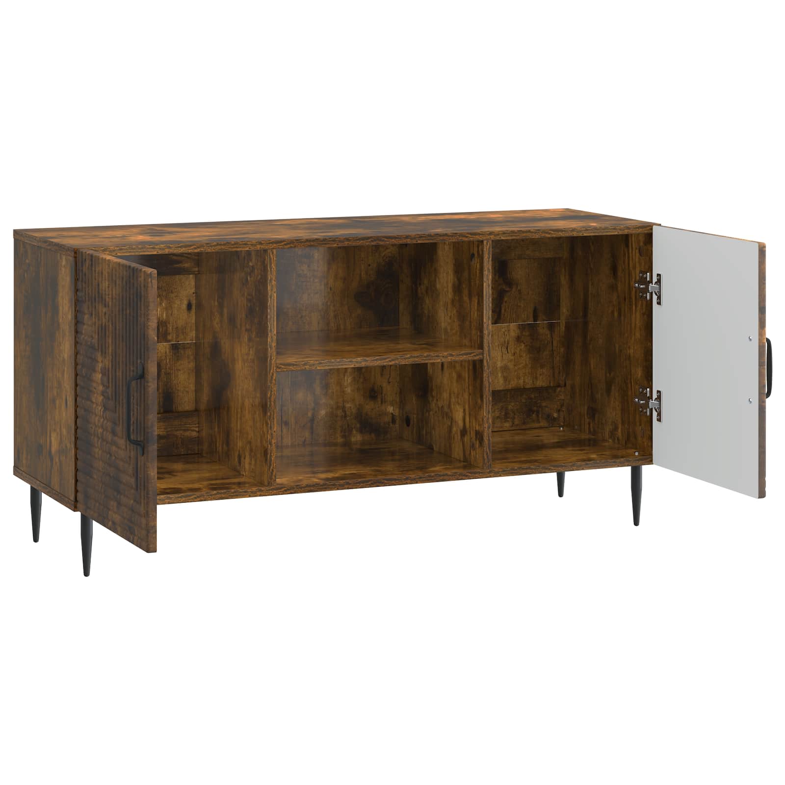 Meuble TV Chêne fumé 102 x 34,5 x 50 cm Bois d'ingénierie - XIOS