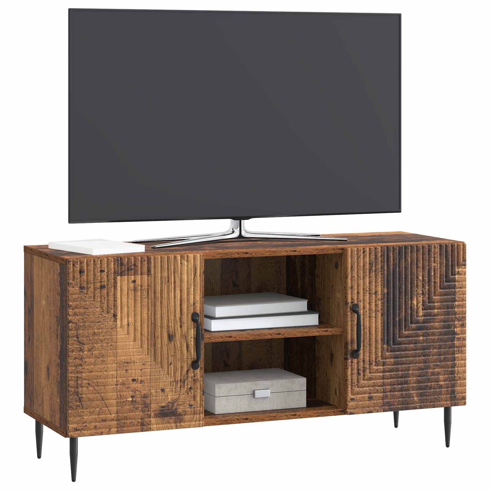 Meuble TV Bois ancien 102 x 34,5 x 50 cm Bois d'ingénierie - XIOS