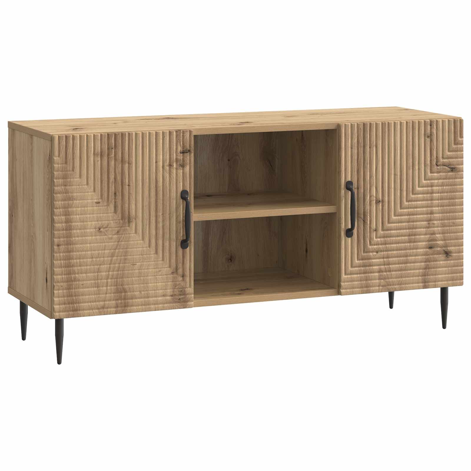 Meuble TV Chêne artisanal 102 x 34,5 x 50 cm Bois d'ingénierie - XIOS