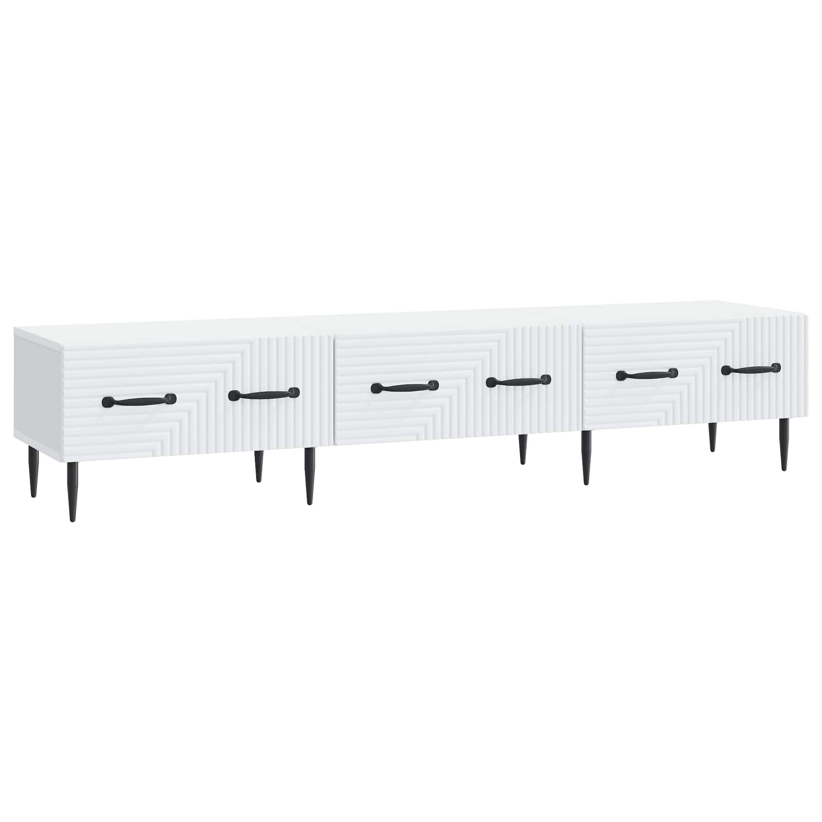 Meuble TV Blanc 147 x 34,5 x 30 cm Bois d'ingénierie - XIOS