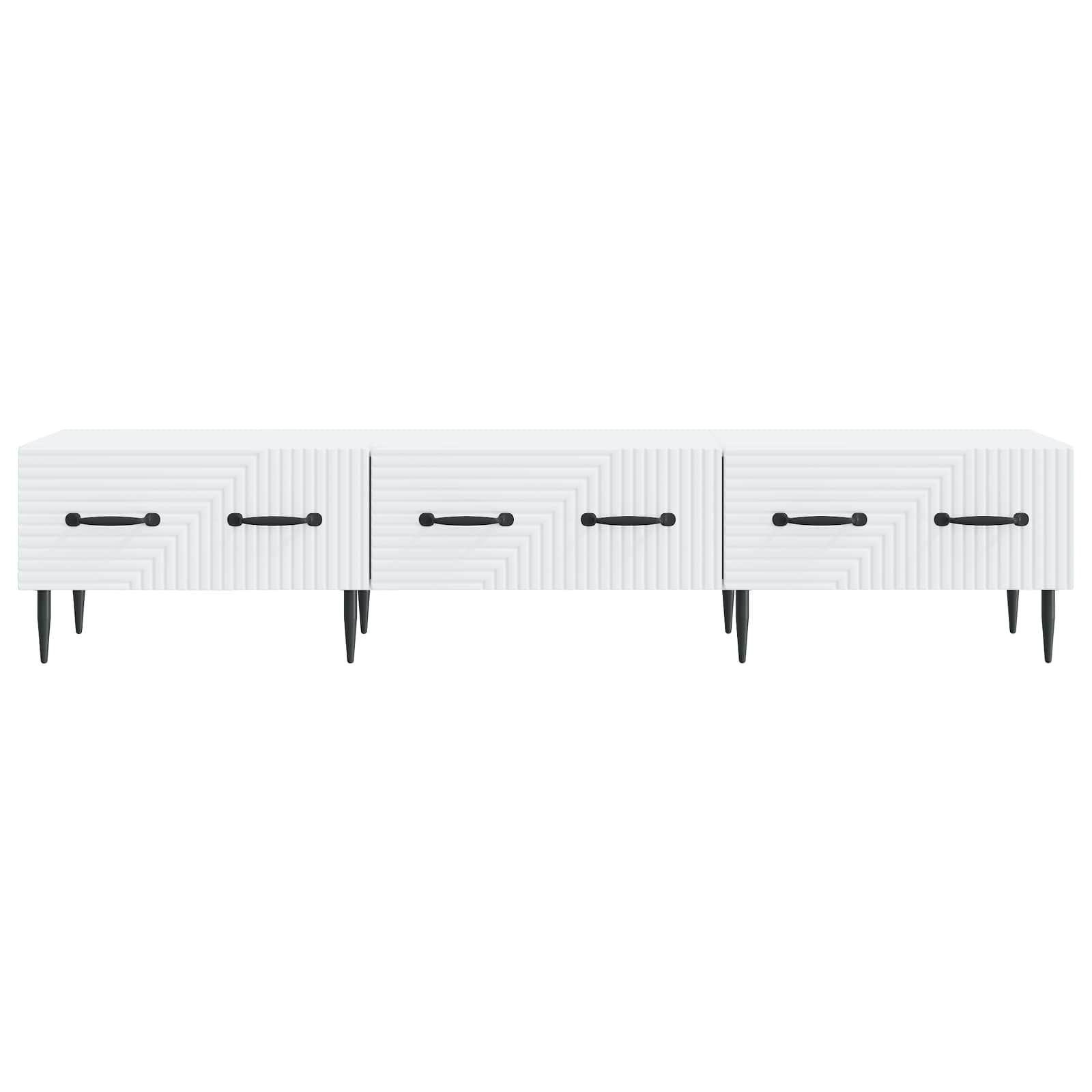 Meuble TV Blanc 147 x 34,5 x 30 cm Bois d'ingénierie - XIOS
