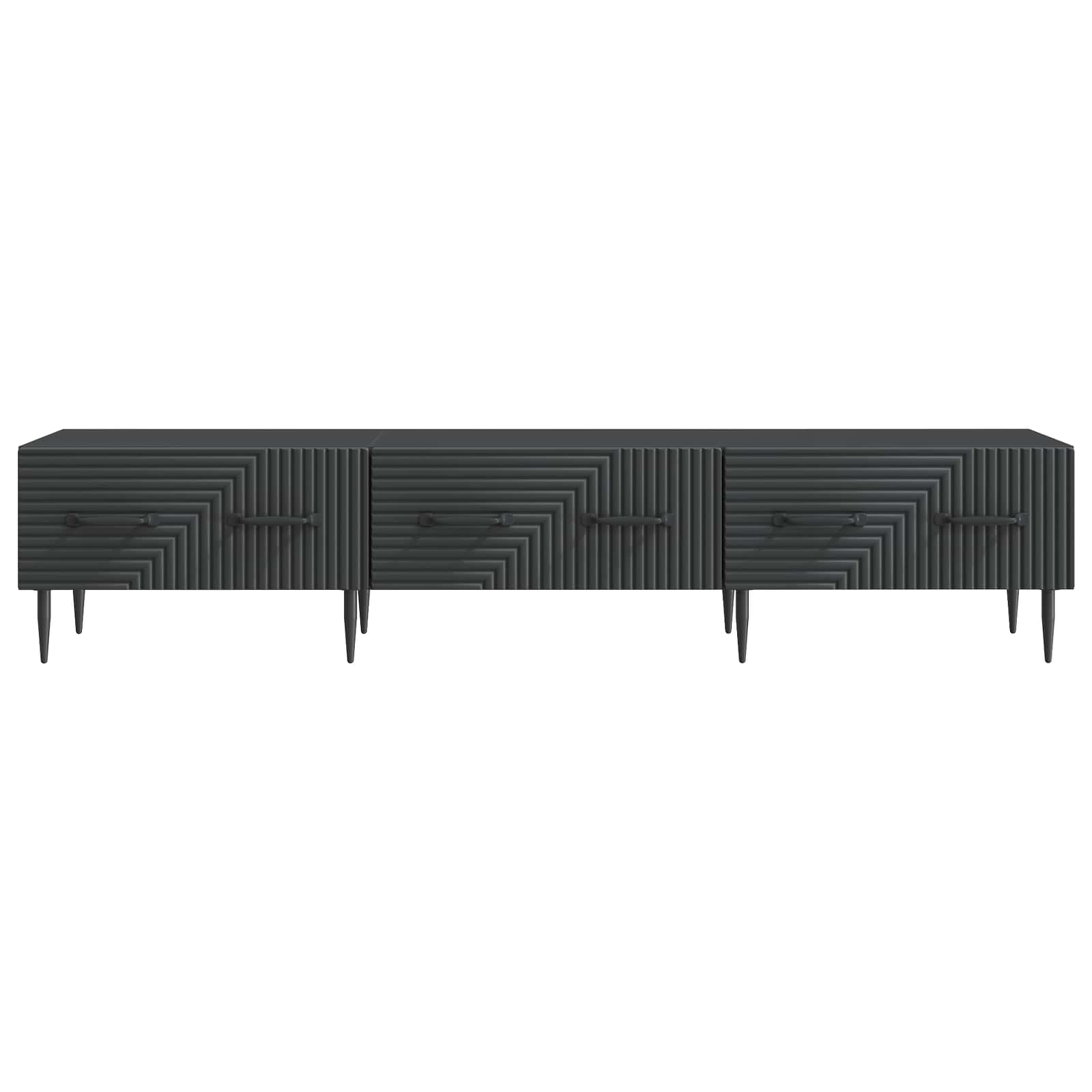 Meuble TV avec tiroir Noir 147 x 34,5 x 30 cm Bois d'ingénierie - XIOS