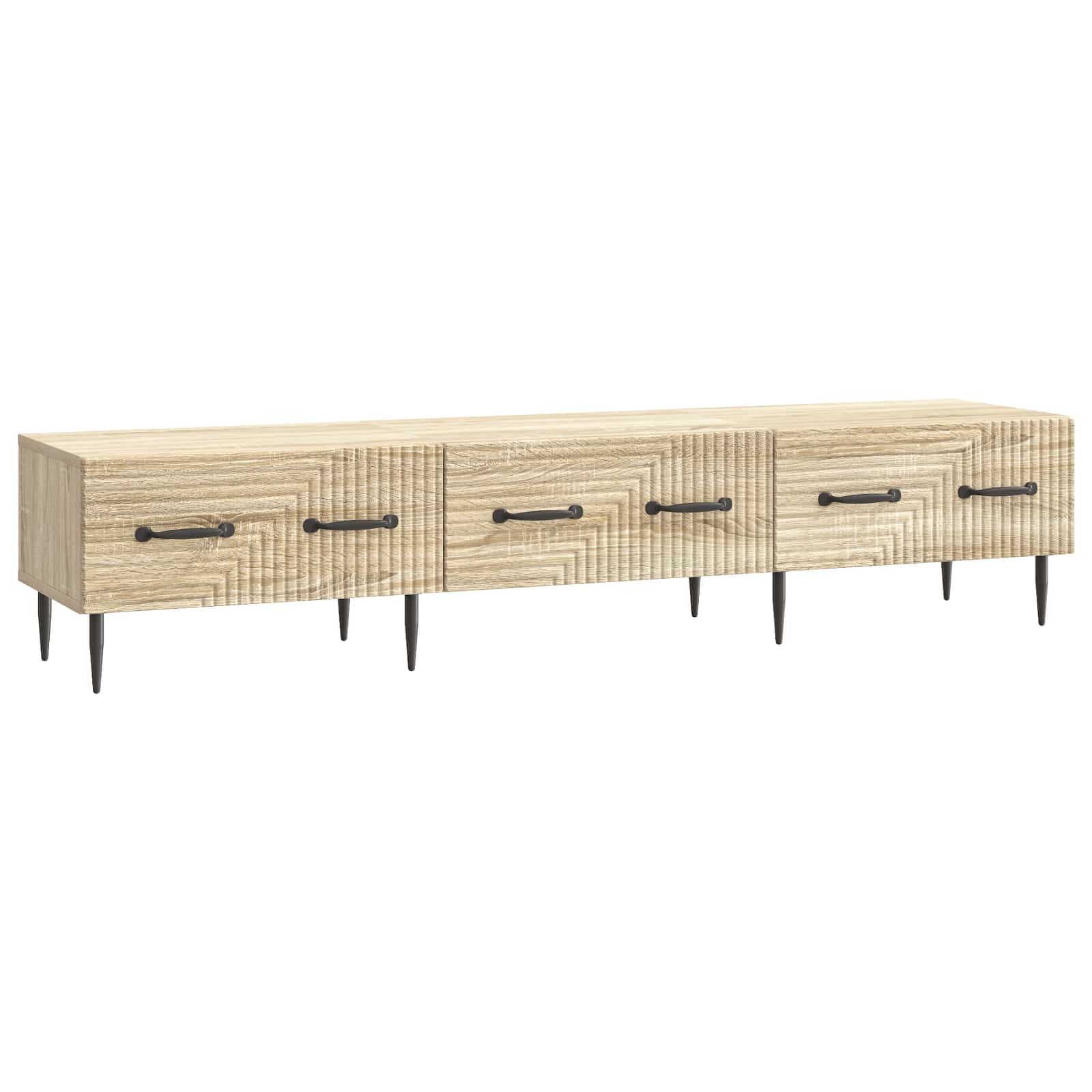 Meuble TV Chêne Sonoma 147 x 34,5 x 30 cm Bois d'ingénierie - XIOS