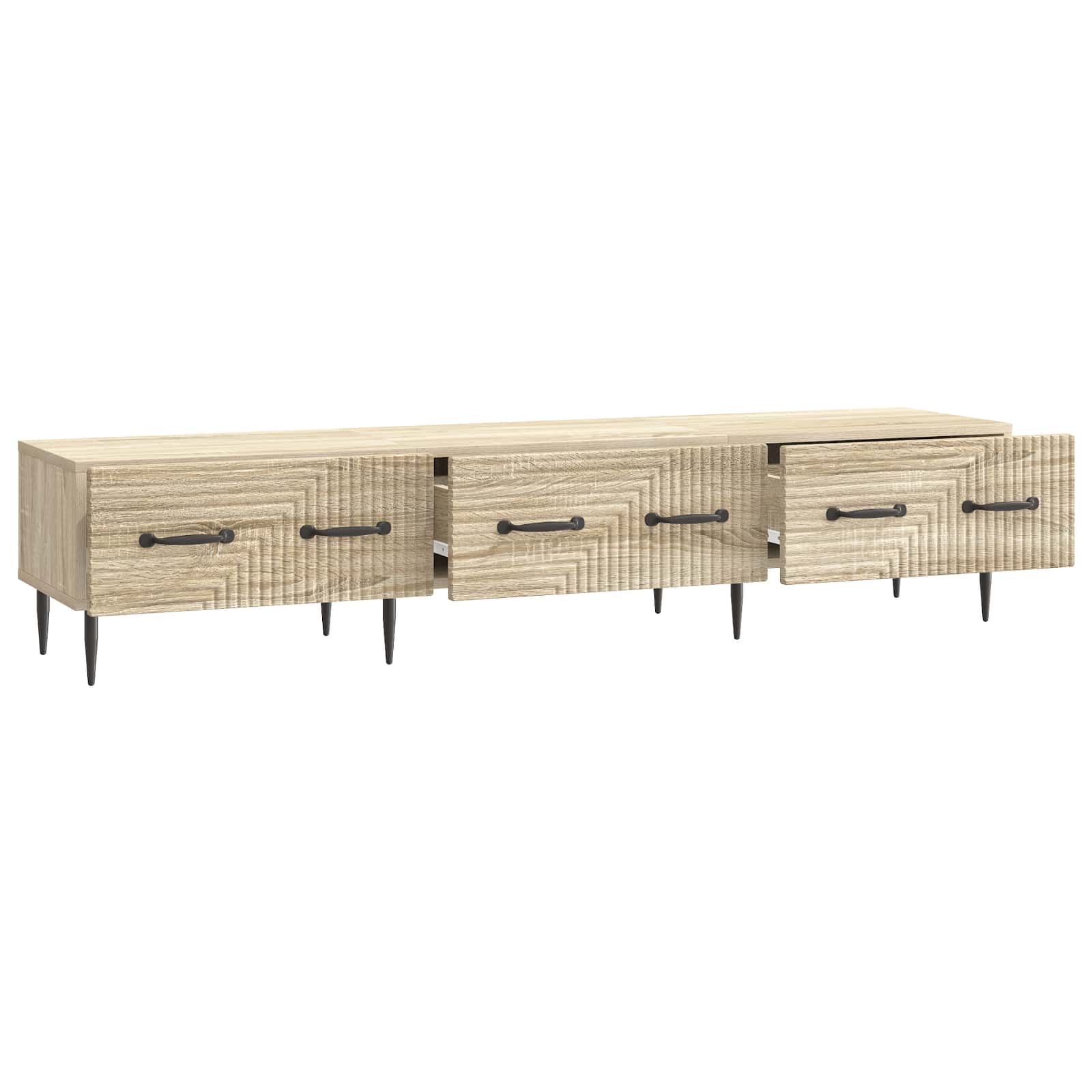 Meuble TV Chêne Sonoma 147 x 34,5 x 30 cm Bois d'ingénierie - XIOS