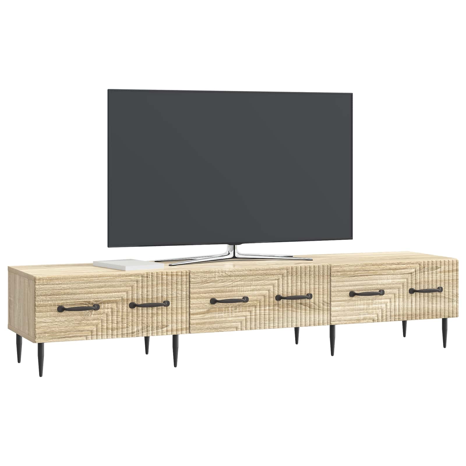 Meuble TV Chêne Sonoma 147 x 34,5 x 30 cm Bois d'ingénierie - XIOS