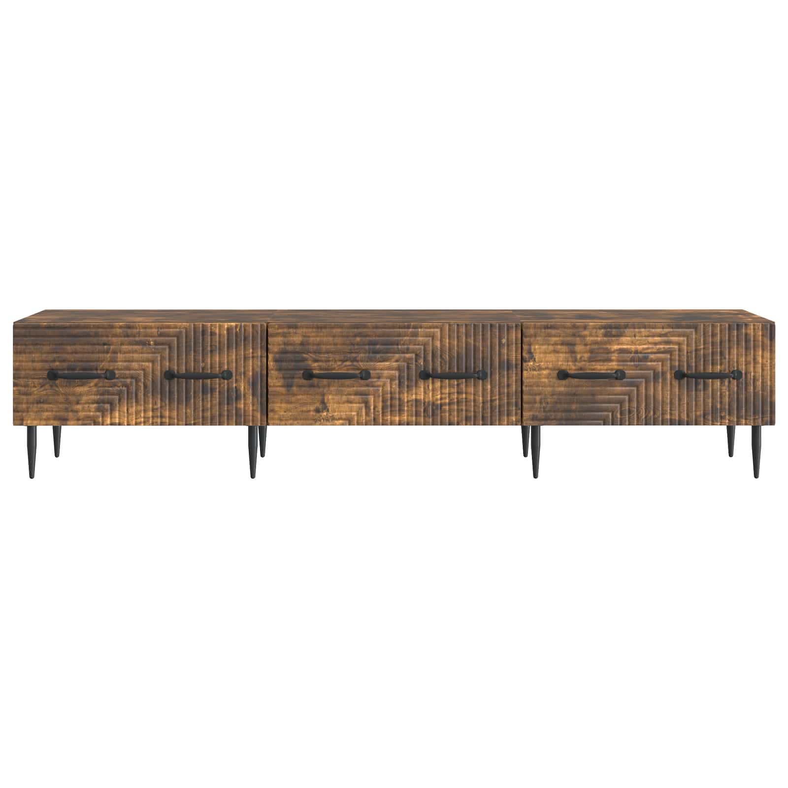 Meuble TV Chêne fumé 147 x 34,5 x 30 cm Bois d'ingénierie - XIOS
