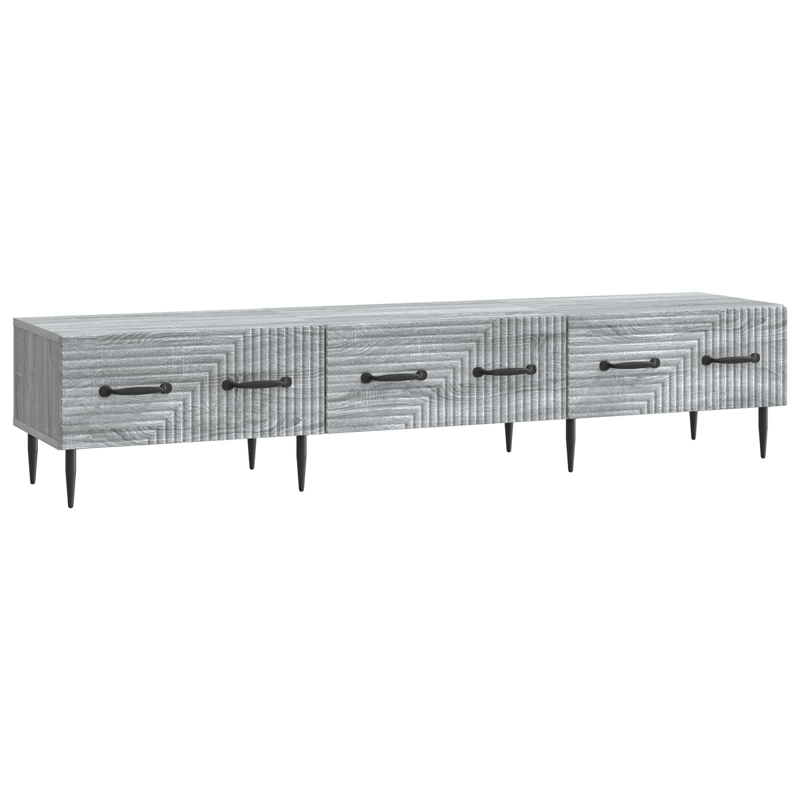Meuble TV Sonoma gris 147 x 34,5 x 30 cm Bois d'ingénierie - XIOS