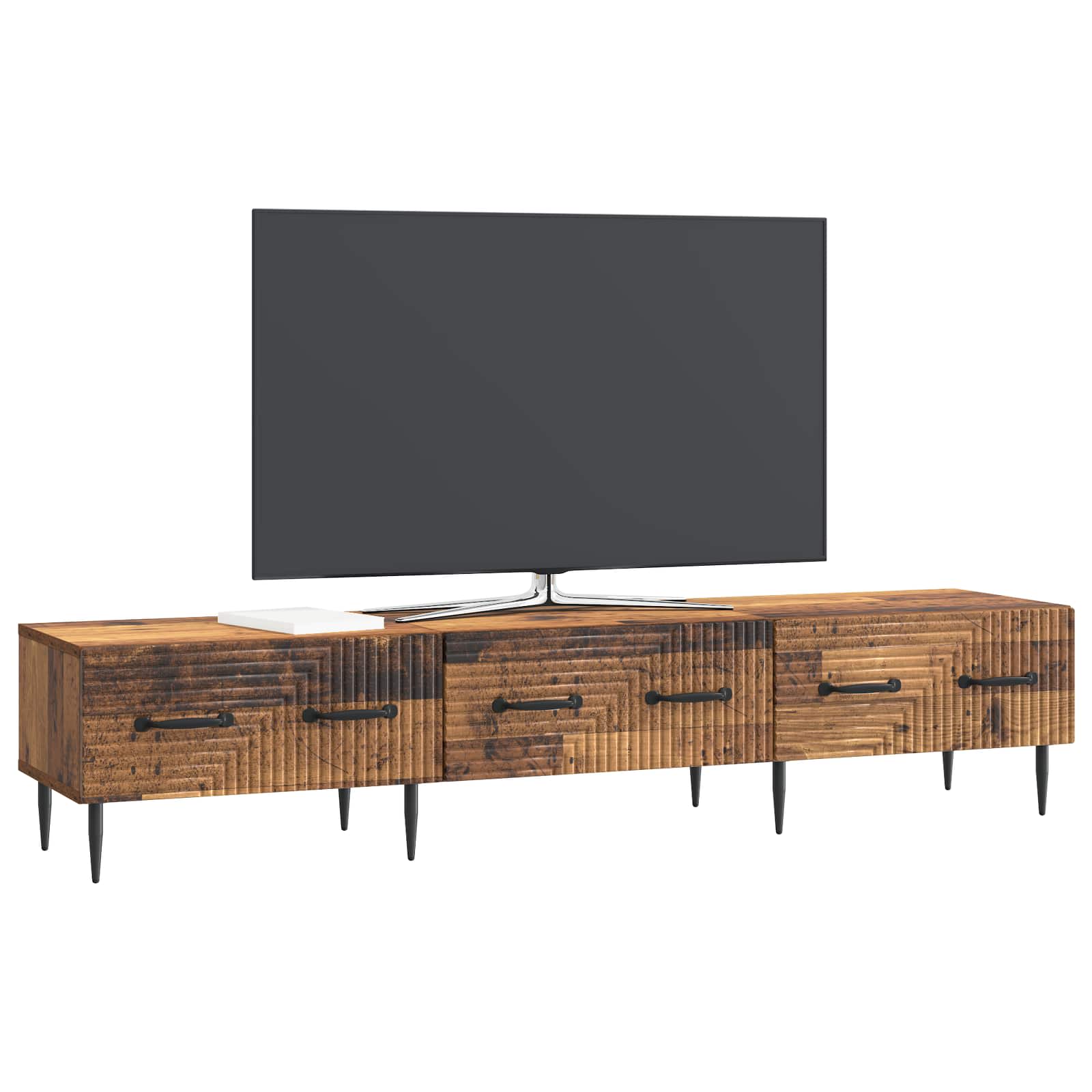 Meuble TV Bois ancien 147 x 34,5 x 30 cm Bois d'ingénierie - XIOS