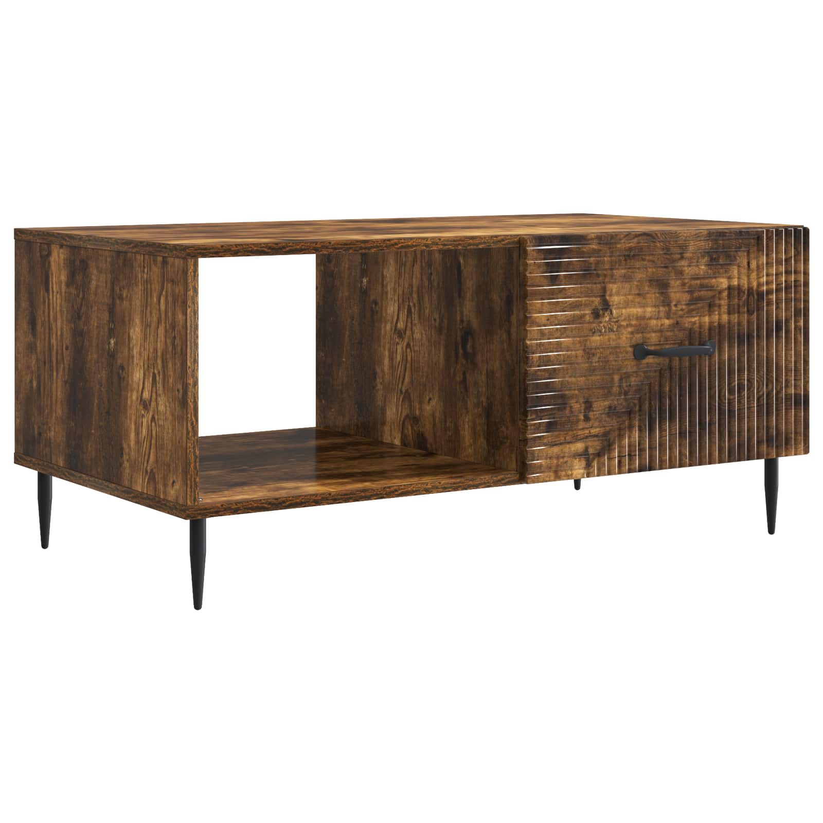 Table basse Chêne fumé 90 x 50 x 40 cm Bois d'ingénierie - XIOS