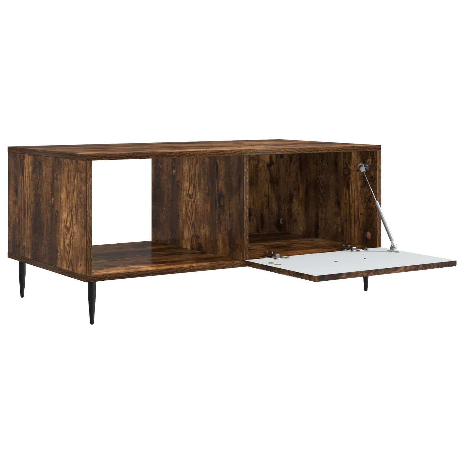 Table basse Chêne fumé 90 x 50 x 40 cm Bois d'ingénierie - XIOS