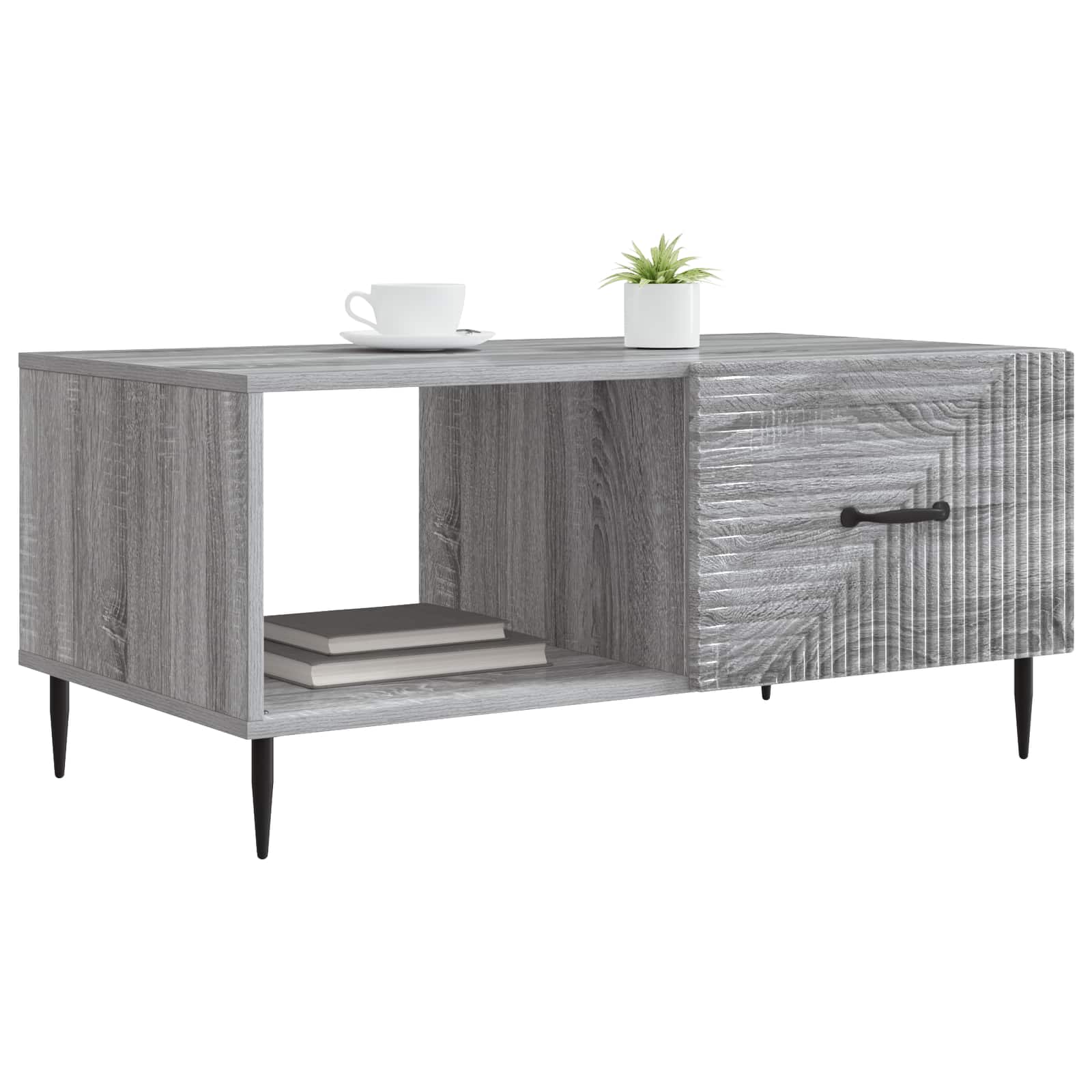 Table basse Sonoma gris 90 x 50 x 40 cm Bois d'ingénierie - XIOS