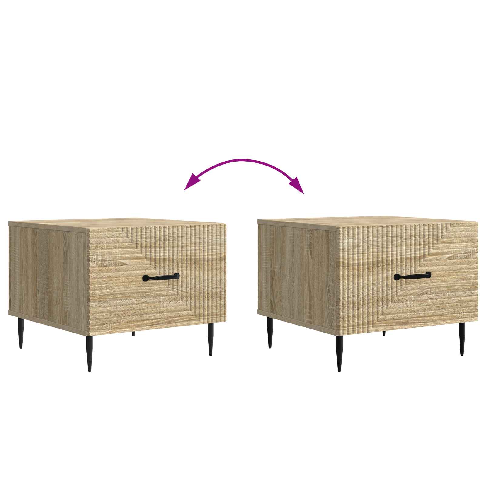 Table basse Chêne Sonoma 49 x 50 x 40 cm Bois d'ingénierie - XIOS