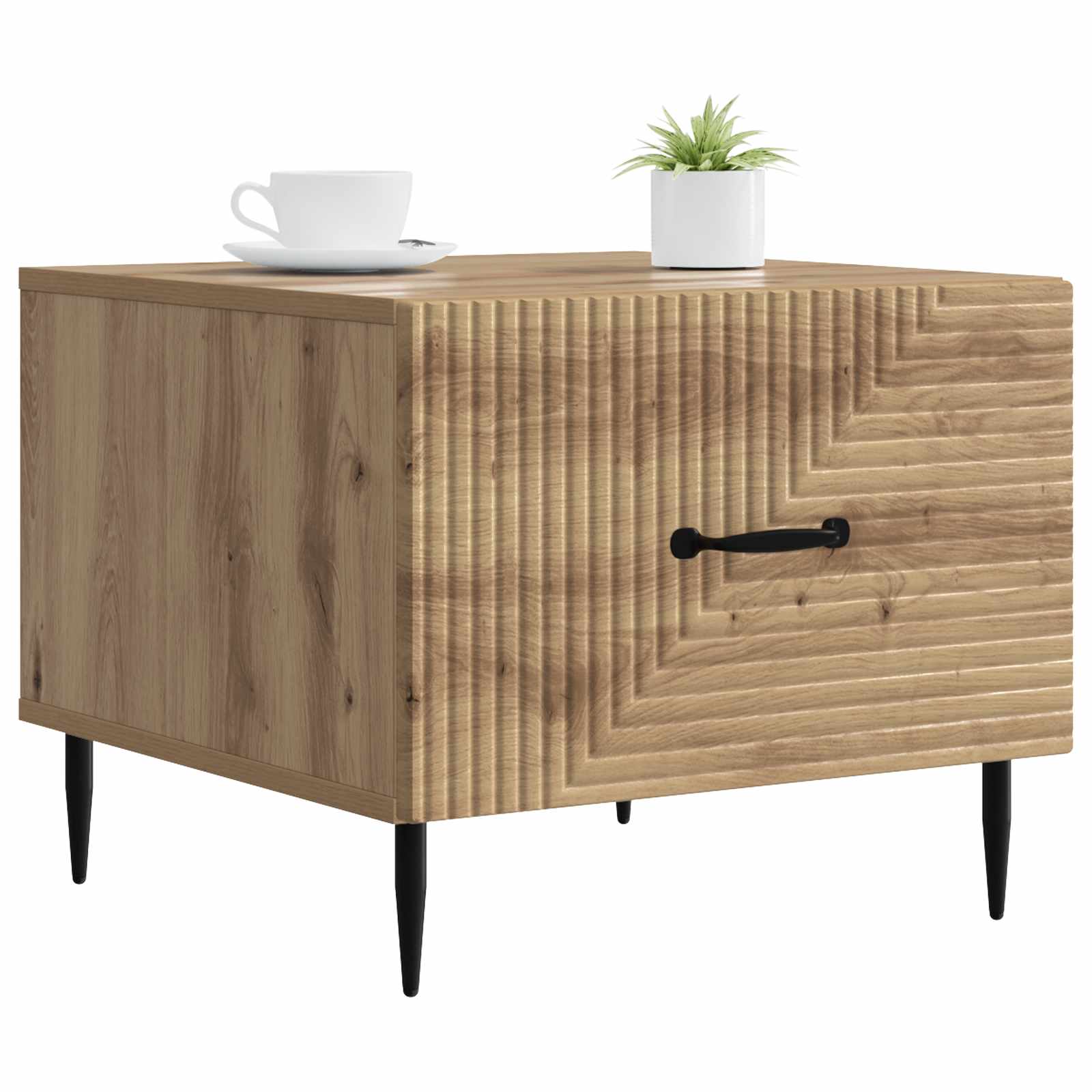Table basse Chêne artisanal 49 x 50 x 40 cm Bois d'ingénierie - XIOS