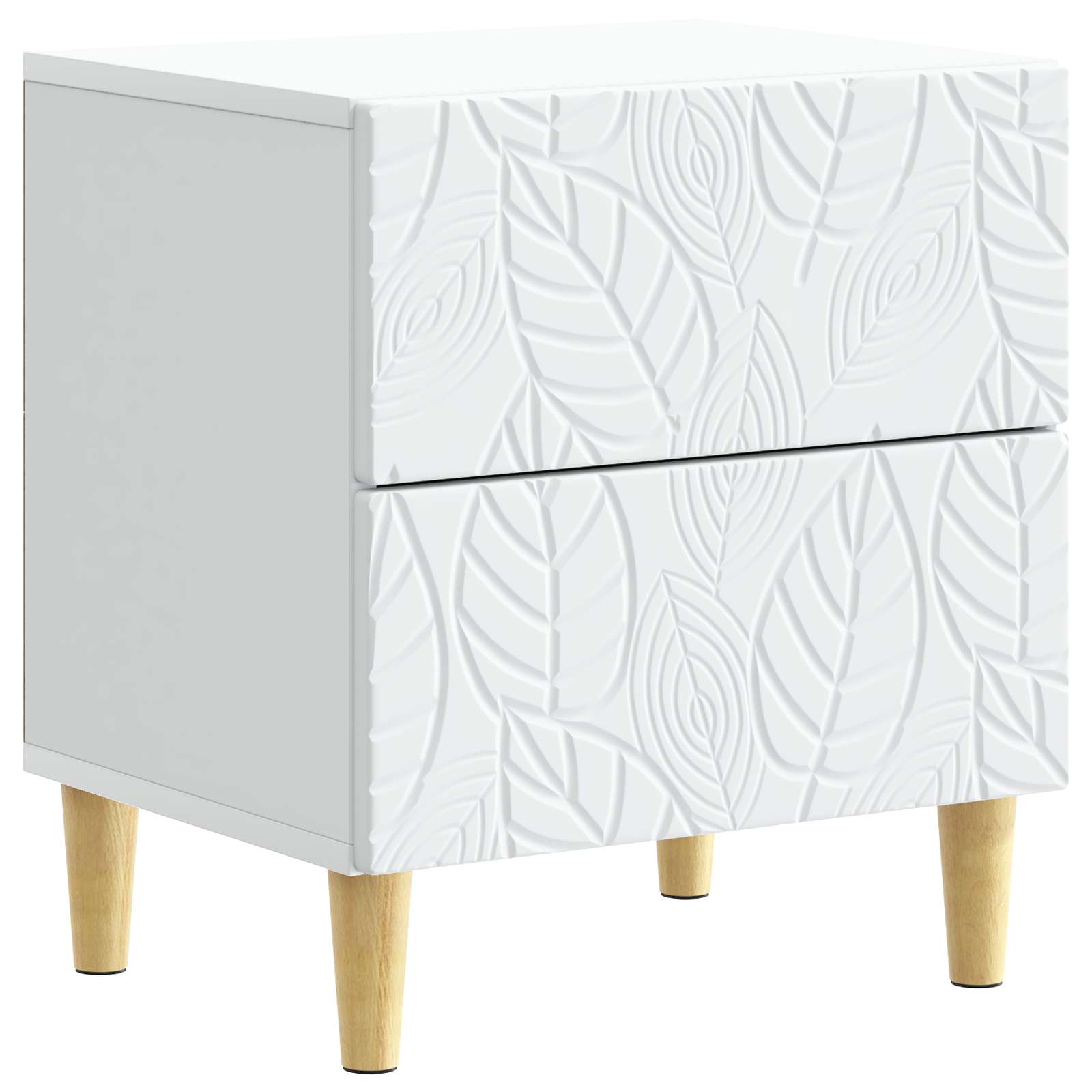 Table de chevet Blanc 43 x 34,5 x 48 cm Bois d'ingénierie - XIOS