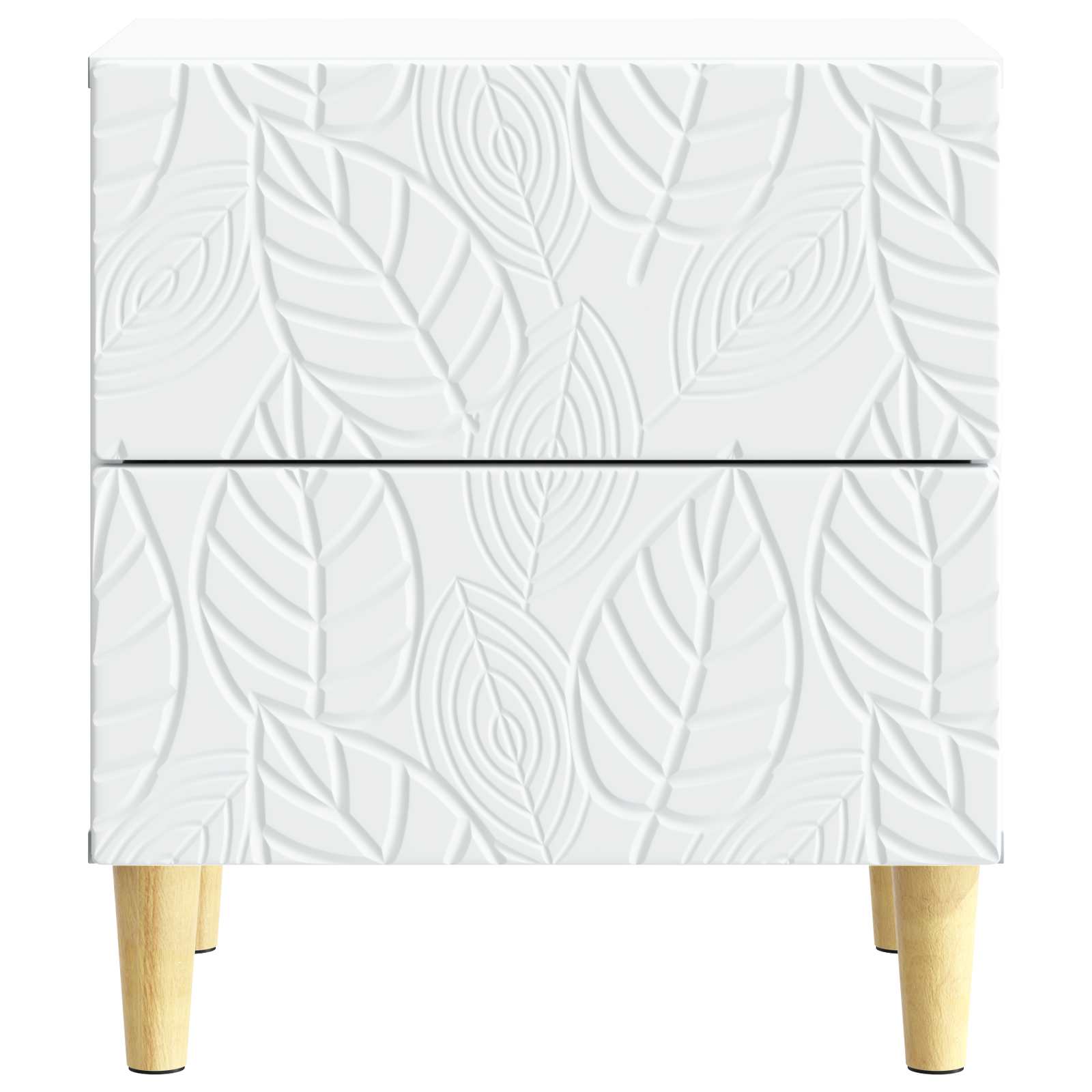 Table de chevet 2 pcs Blanc 43 x 34,5 x 48 cm Bois d'ingénierie - XIOS