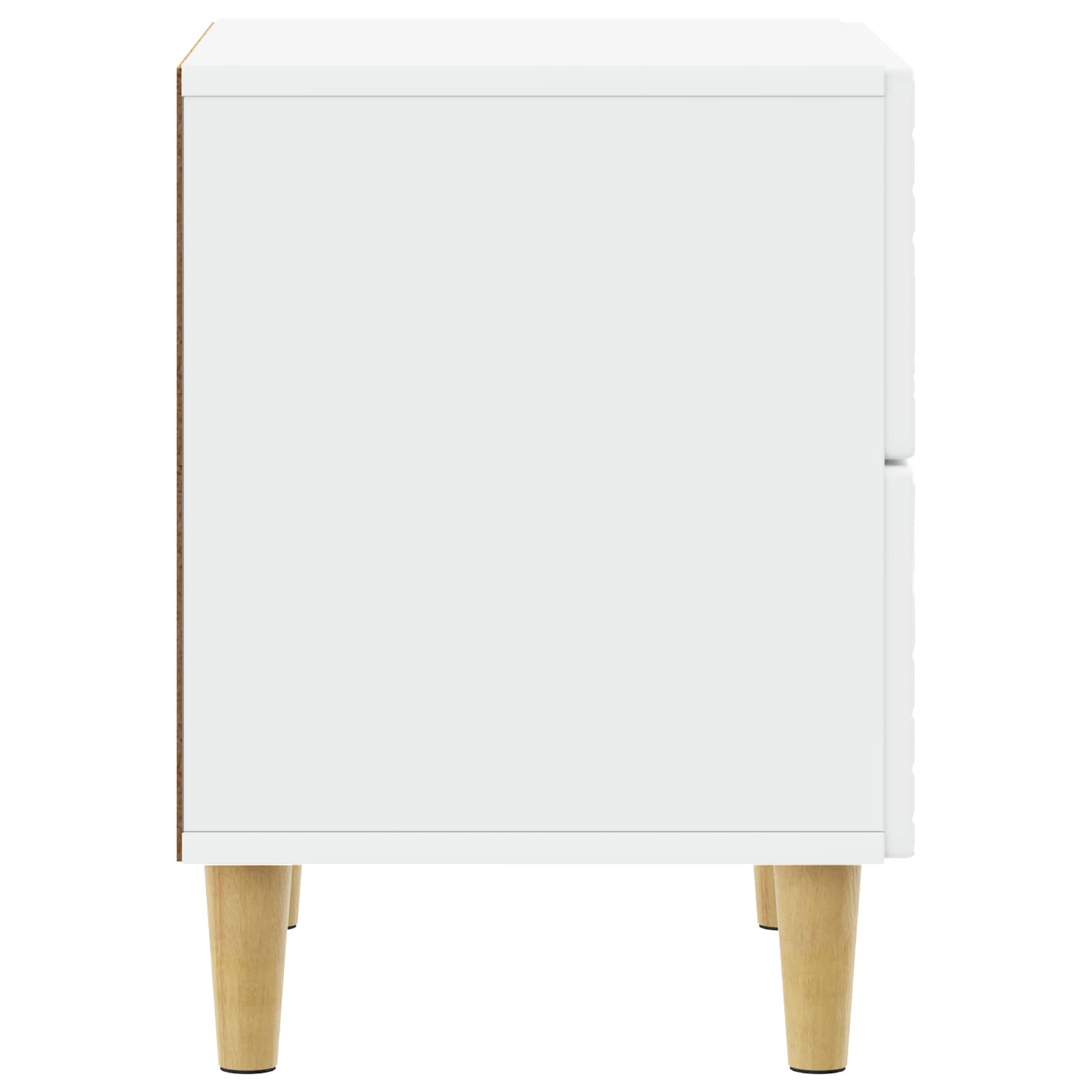 Table de chevet 2 pcs Blanc 43 x 34,5 x 48 cm Bois d'ingénierie - XIOS