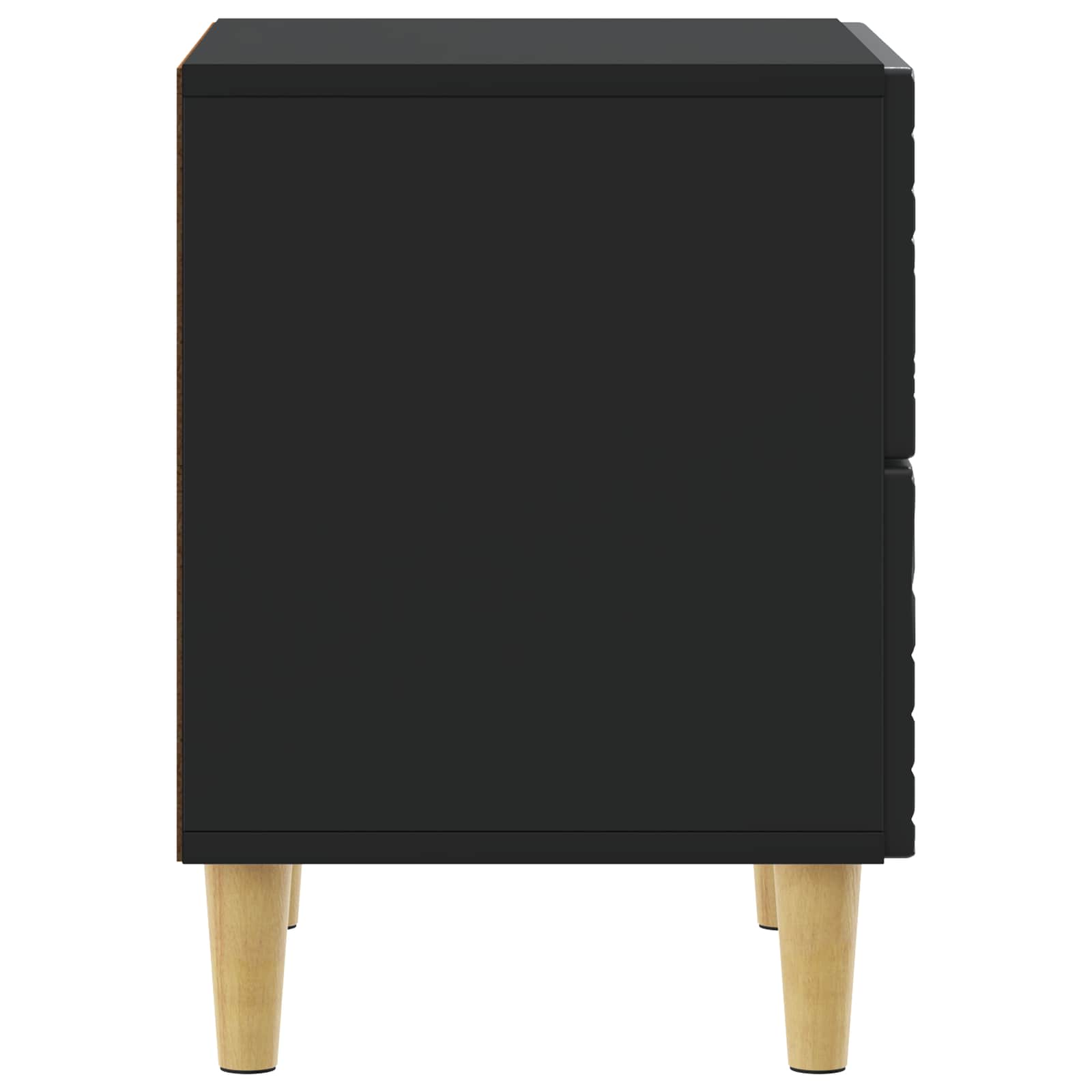 Table de chevet 2 pcs Noir 43 x 34,5 x 48 cm Bois d'ingénierie - XIOS