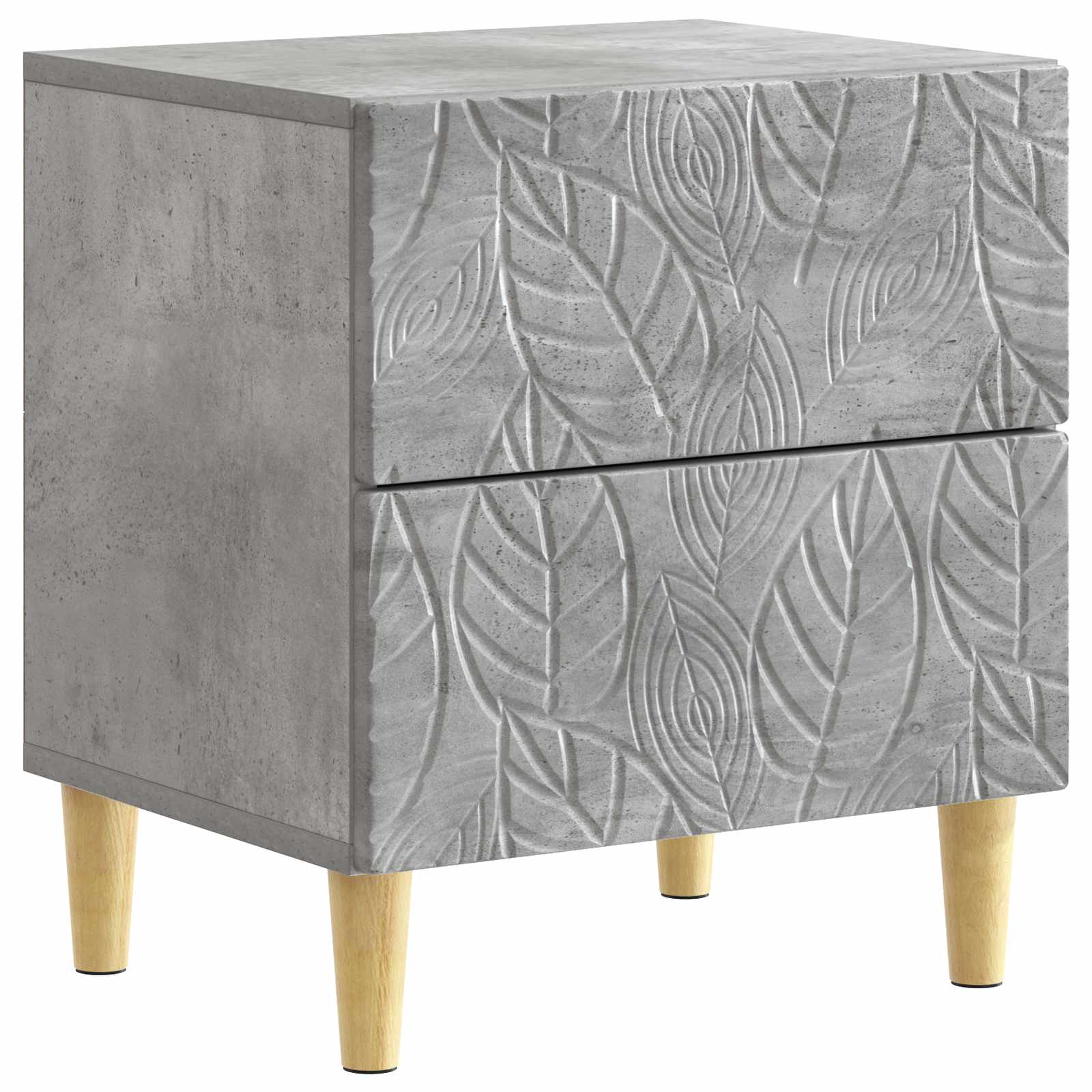 Table de chevet Gris béton 43 x 34,5 x 48 cm Bois d'ingénierie - XIOS
