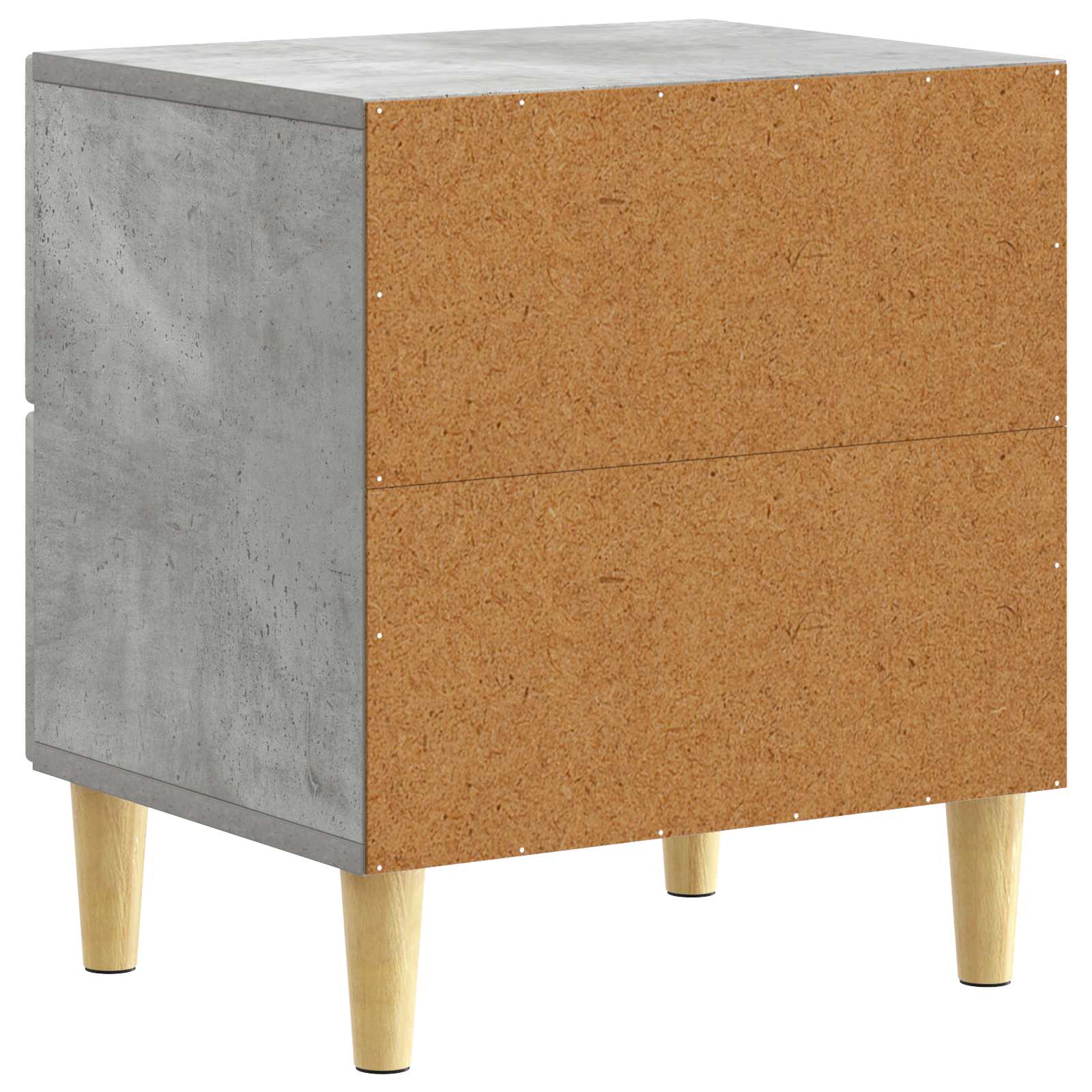 Table de chevet Gris béton 43 x 34,5 x 48 cm Bois d'ingénierie - XIOS