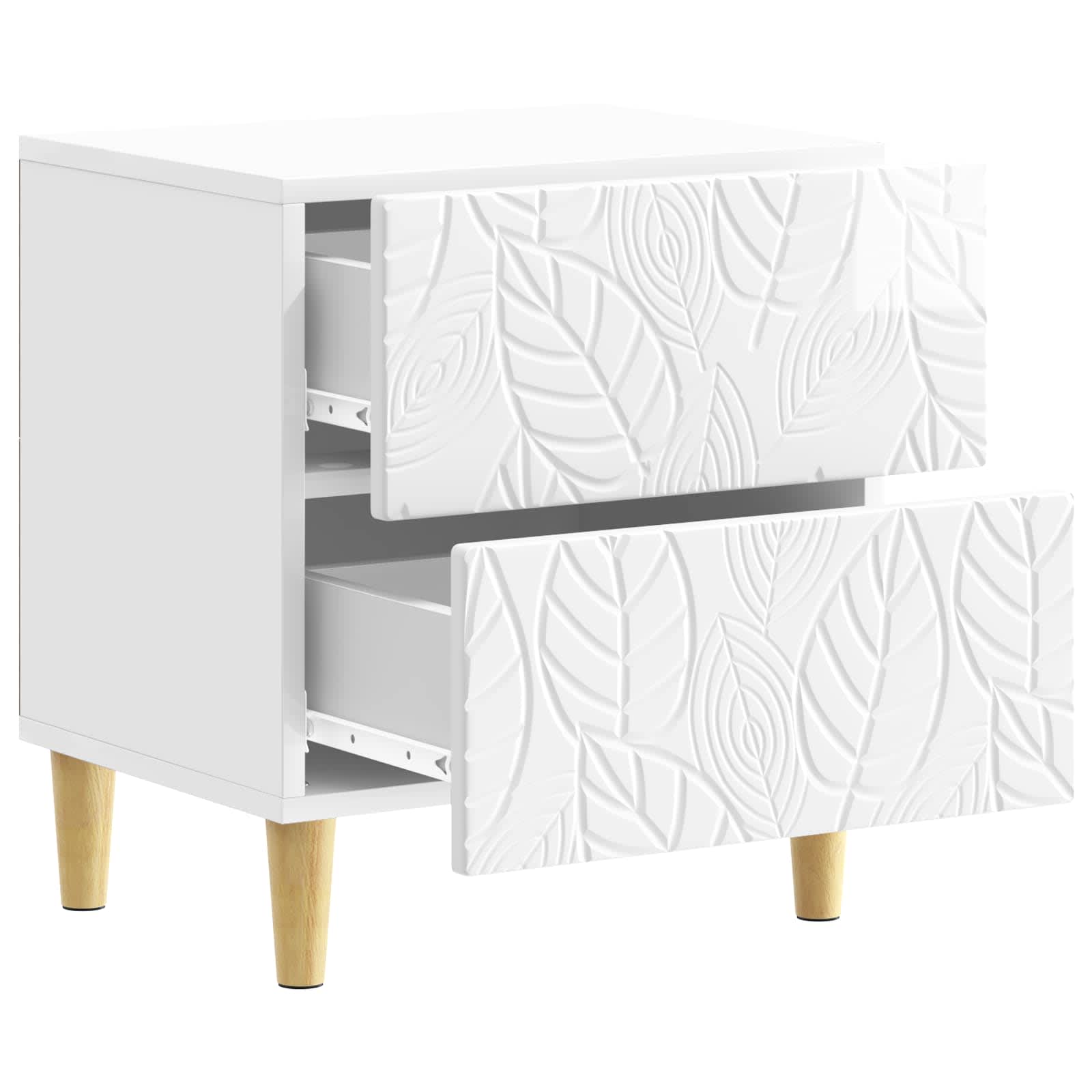 Table de chevet Blanc brillant 43 x 34,5 x 48 cm - XIOS
