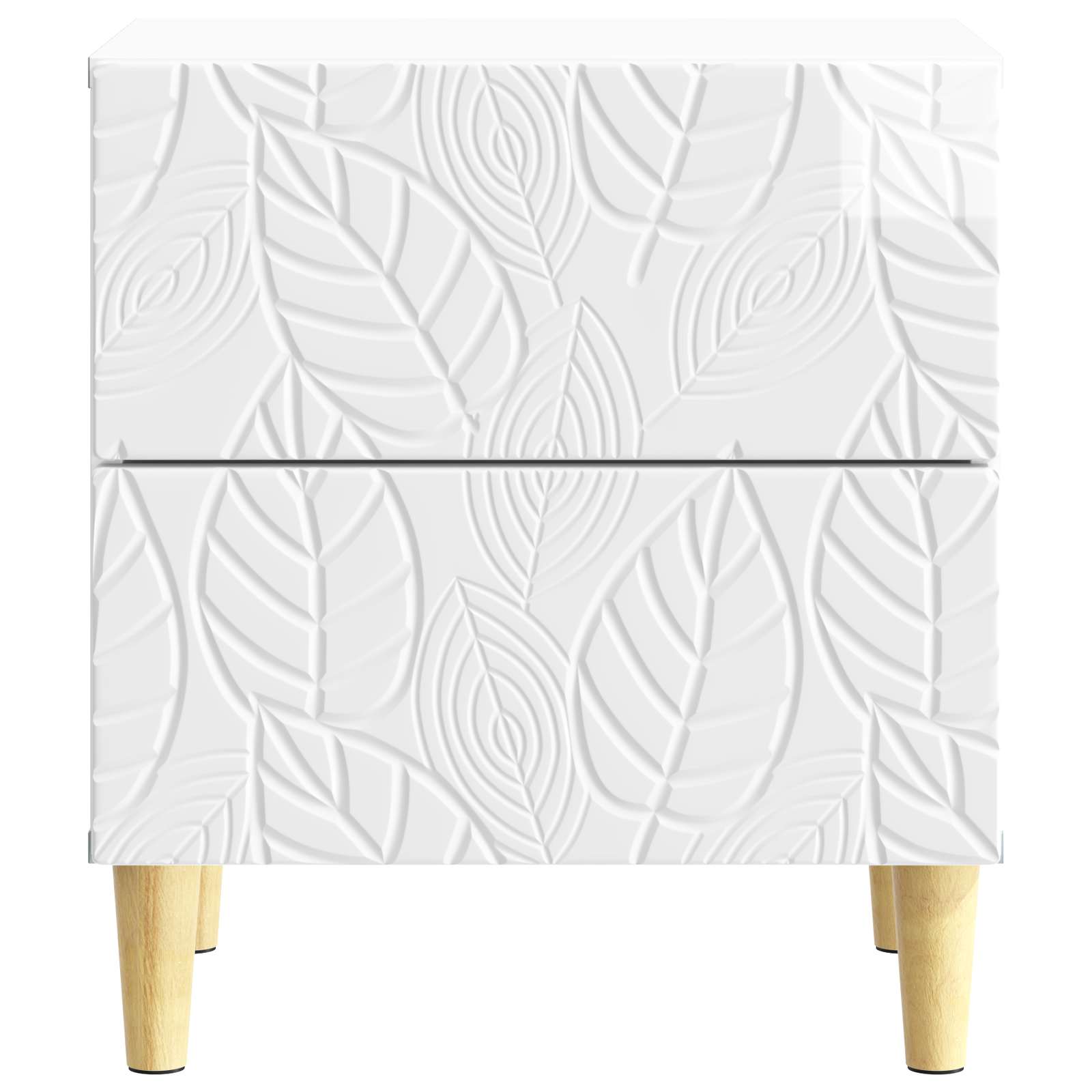 Table de chevet 2 pcs Blanc brillant 43 x 34,5 x 48 cm - XIOS