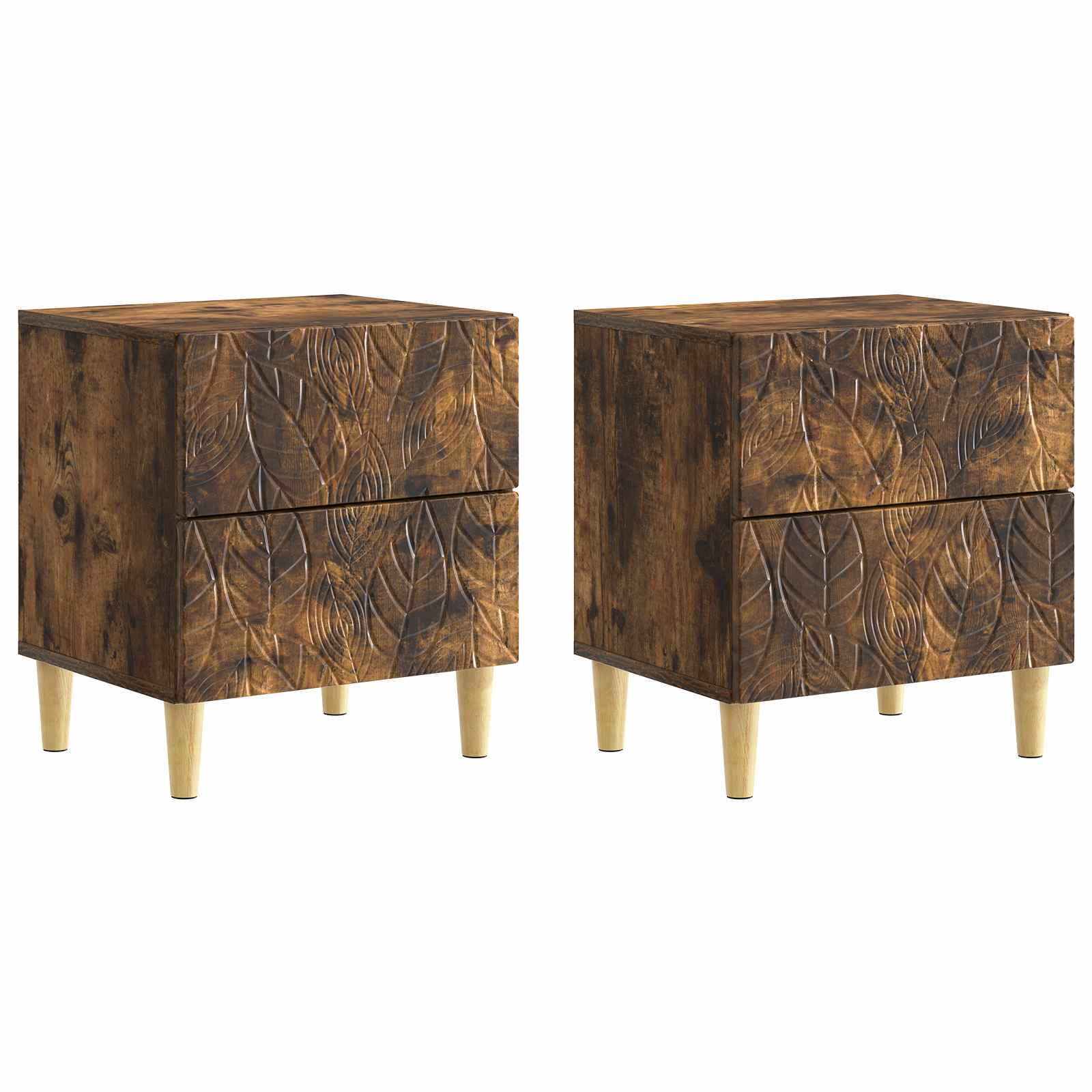 Table de chevet 2 pcs Chêne fumé 43 x 34,5 x 48 cm - XIOS