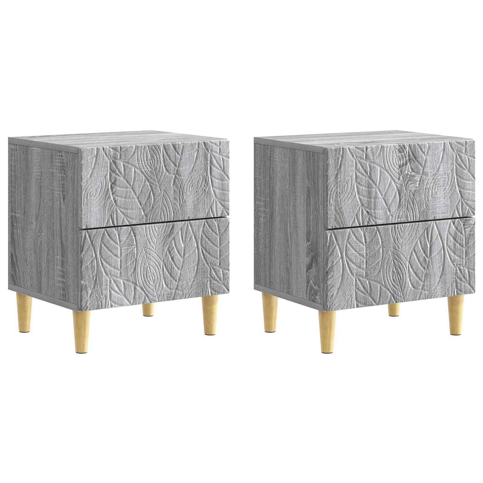 Table de chevet 2 pcs Sonoma gris 43 x 34,5 x 48 cm - XIOS